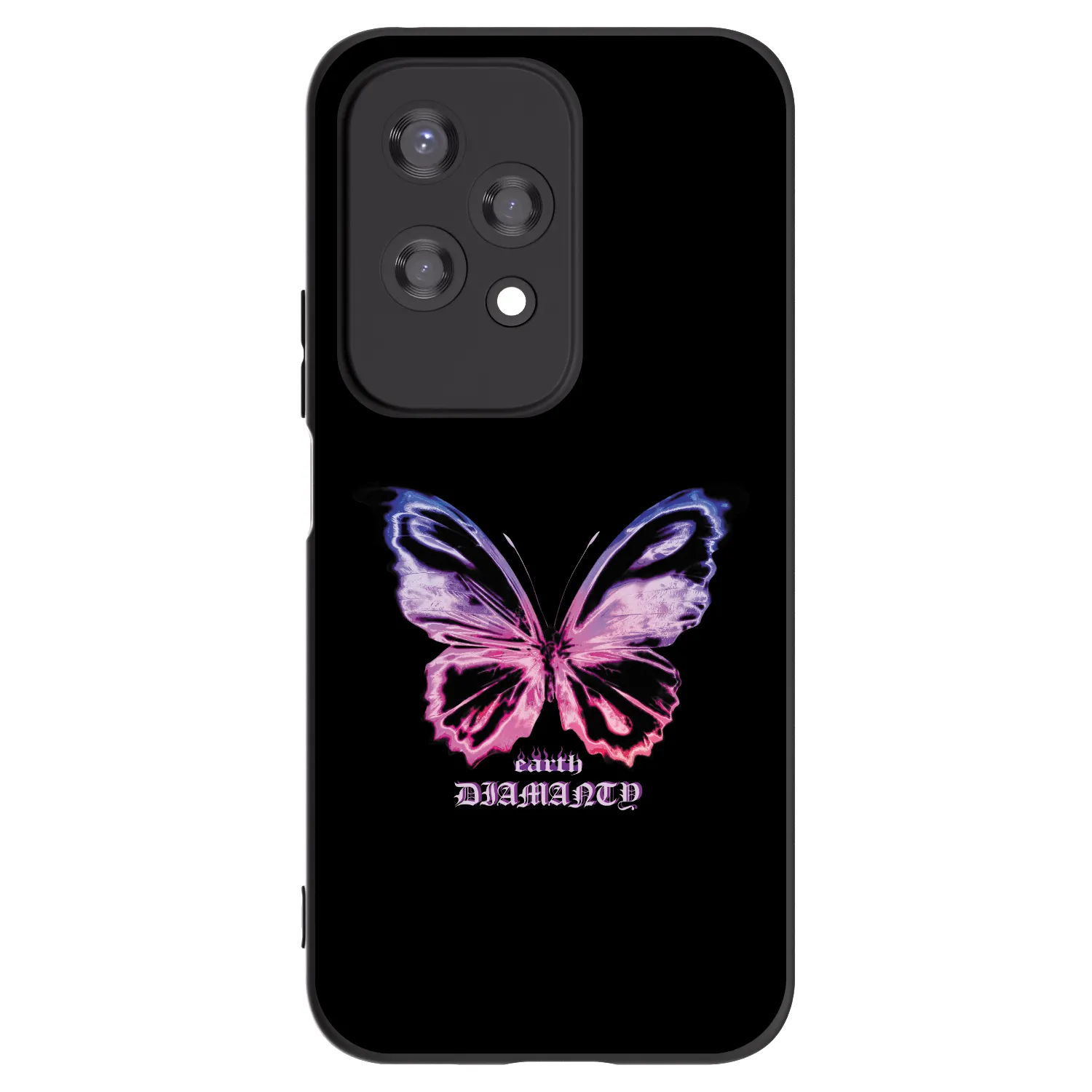 Picasee Honor 200 Lite Hülle - Schwarzes Silikon - Diamanty Purple