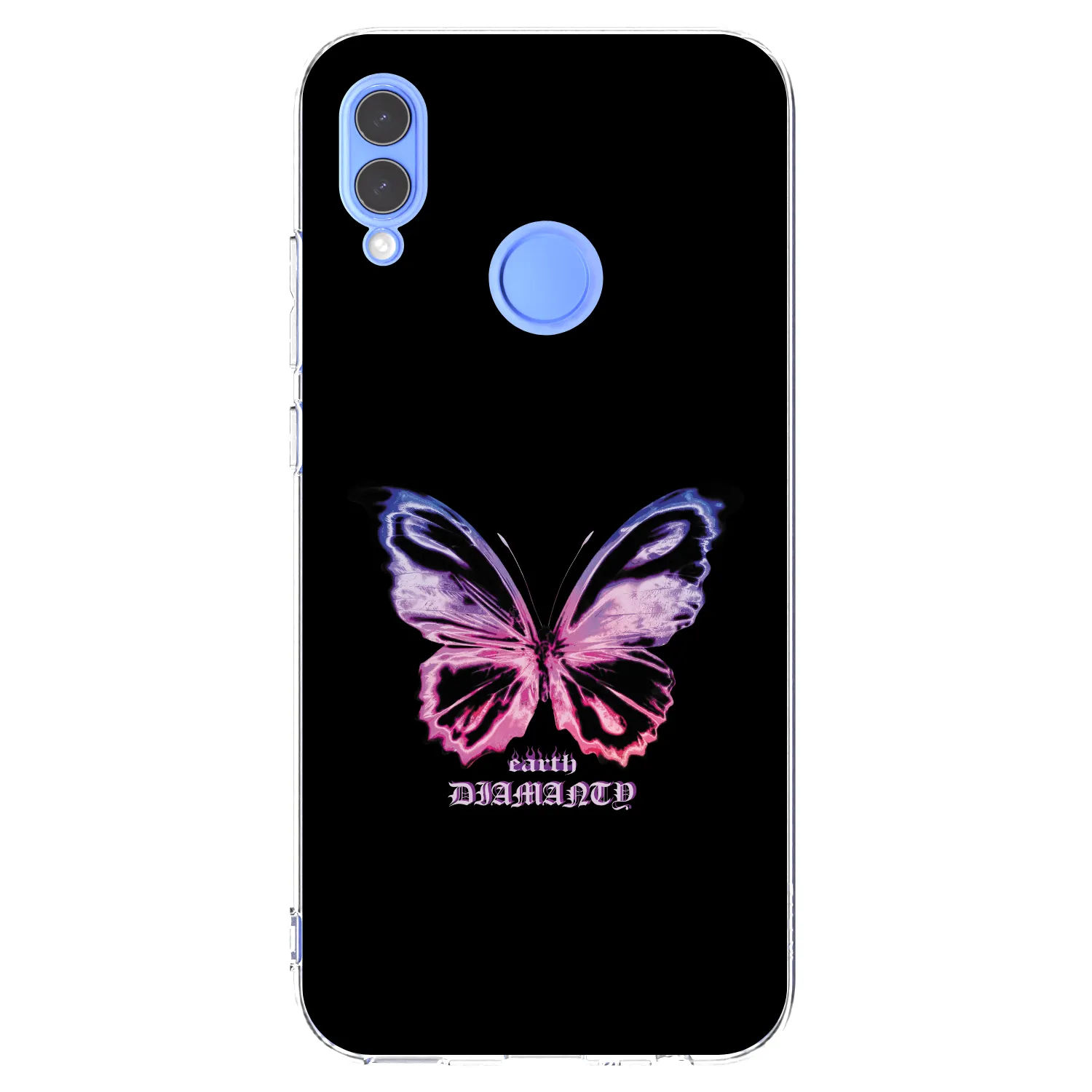 Picasee Huawei P Smart 2019 Hülle - Transparentes Silikon - Diamanty Purple