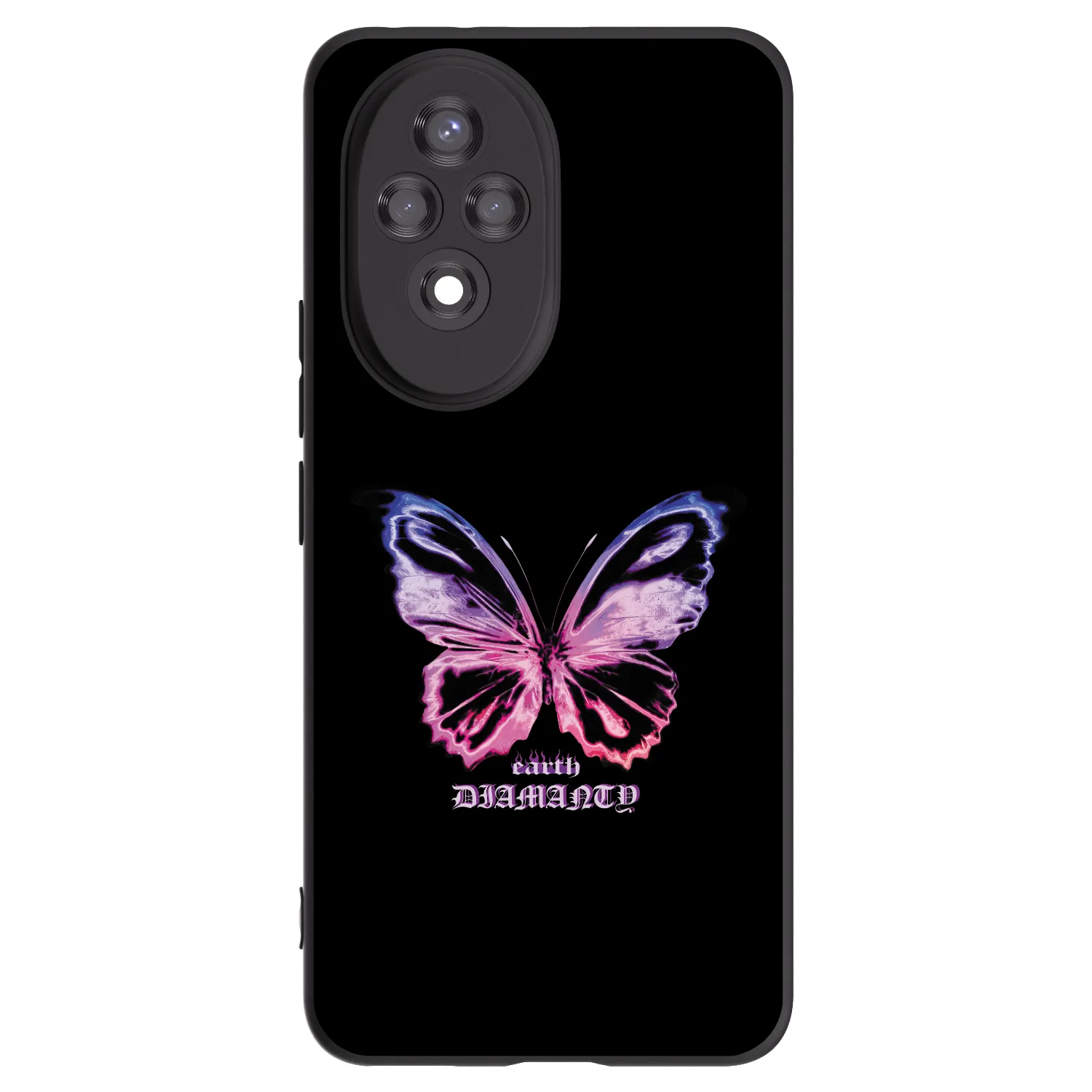 Picasee Honor 200 Pro 5G Hülle - Schwarzes Silikon - Diamanty Purple