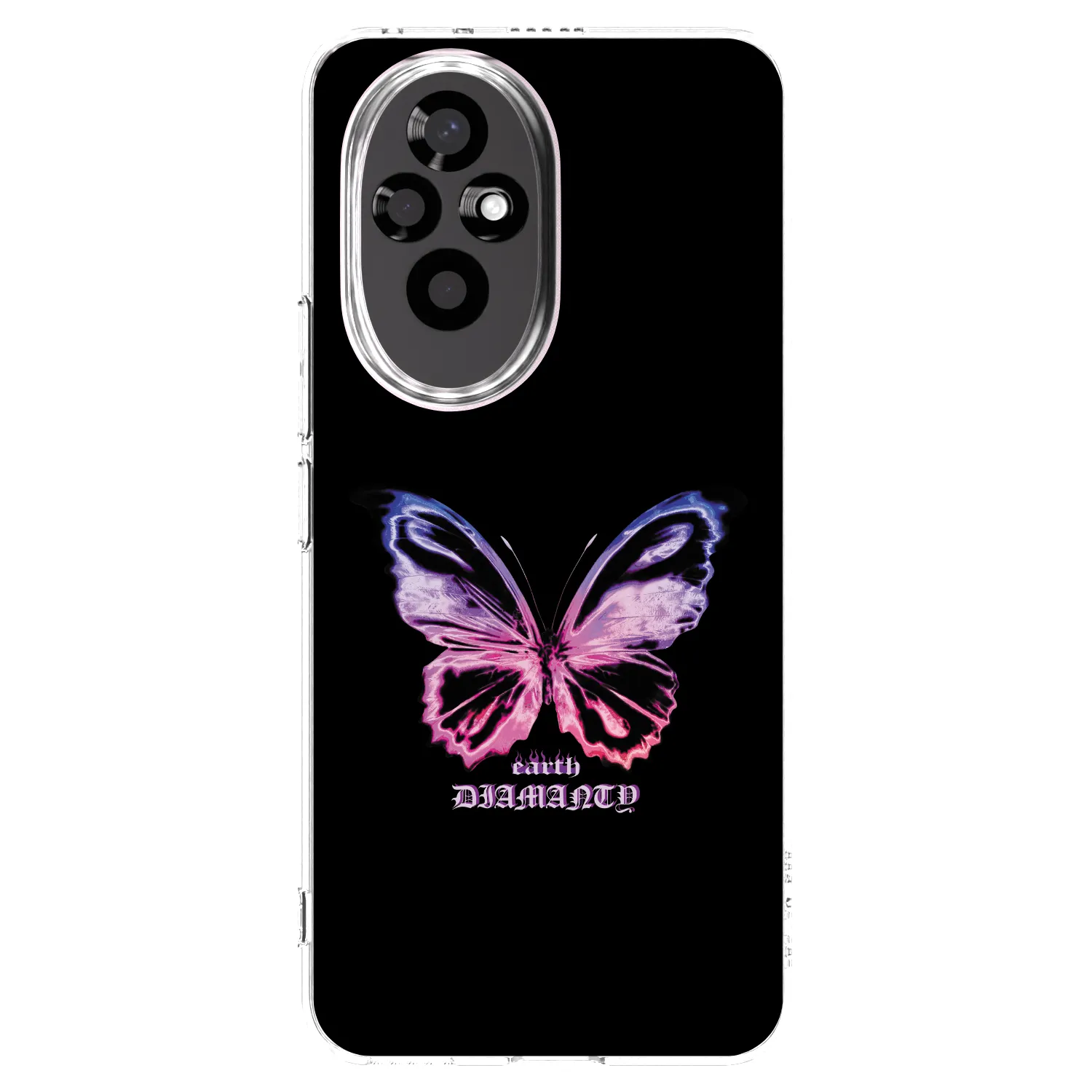 Picasee Honor 200 Pro 5G Hülle - Transparentes Silikon - Diamanty Purple