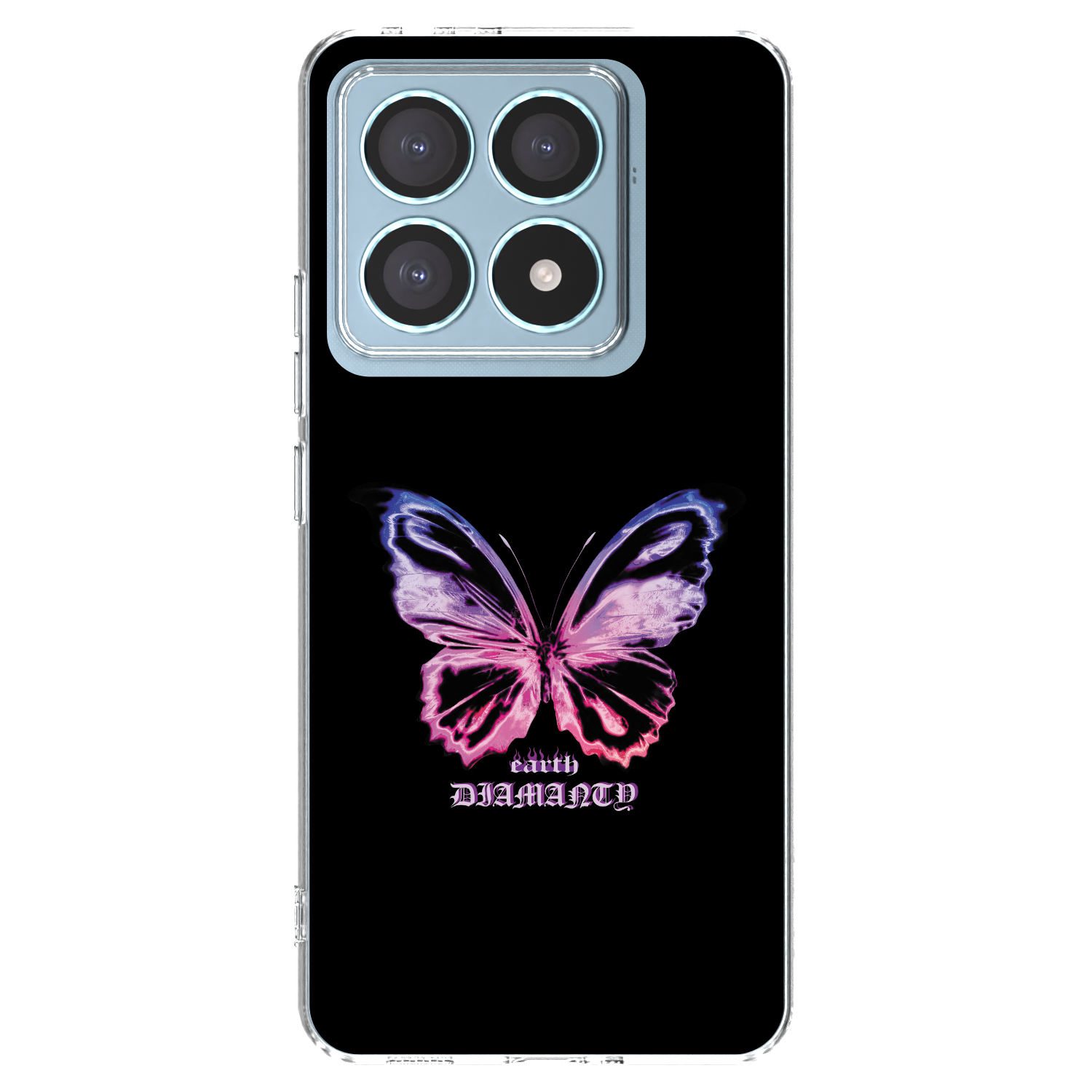 Picasee Xiaomi 14T Pro Hülle - Transparentes Silikon - Diamanty Purple