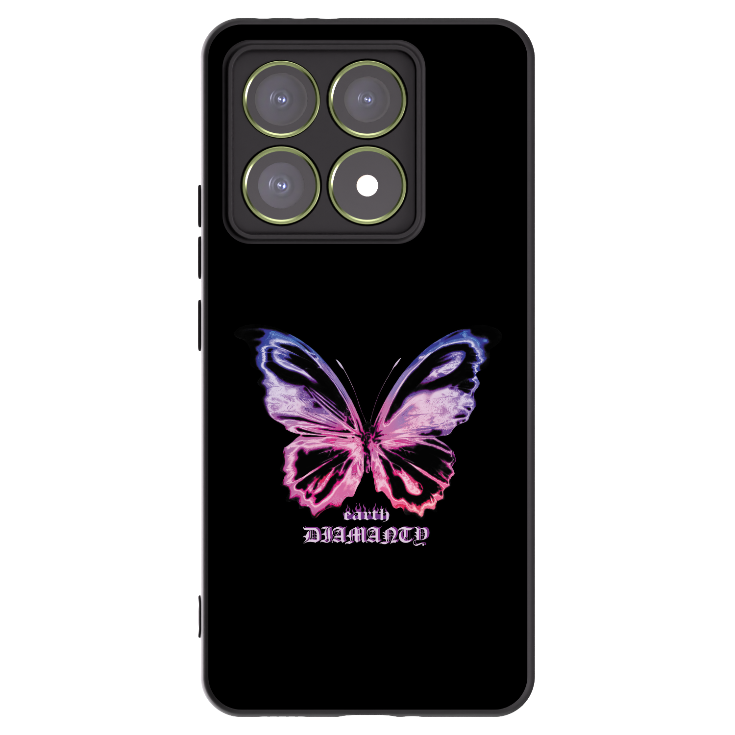 Picasee Xiaomi 14T Hülle - Schwarzes Silikon - Diamanty Purple