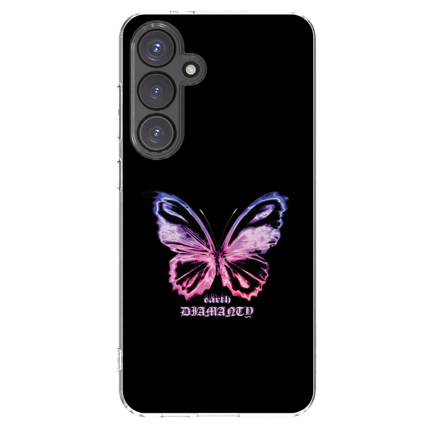 Picasee Samsung Galaxy S24 FE S721B Hülle - Transparentes Silikon - Diamanty Purple