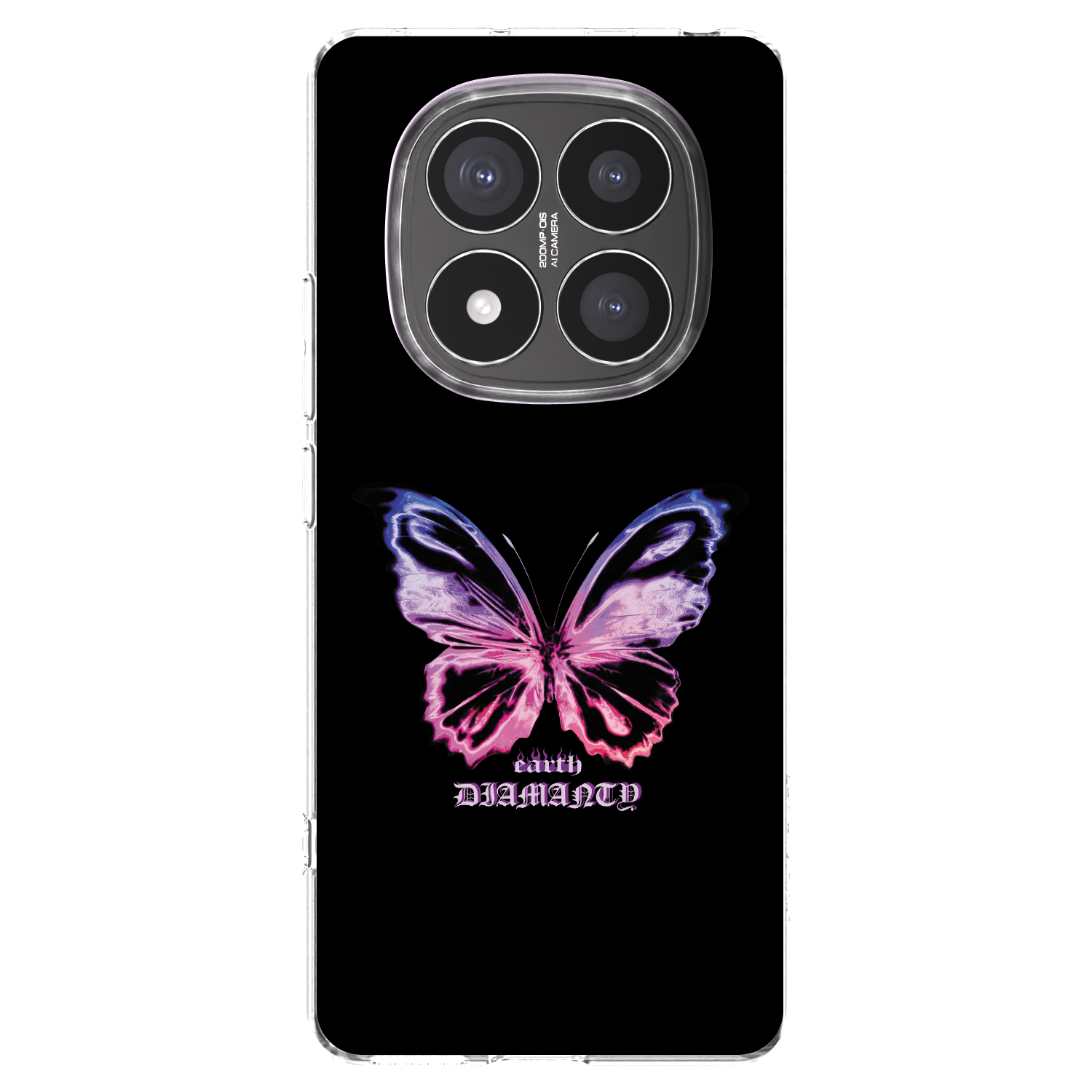 Picasee Xiaomi Redmi Note 14 Pro+ 5G Hülle - Transparentes Silikon - Diamanty Purple