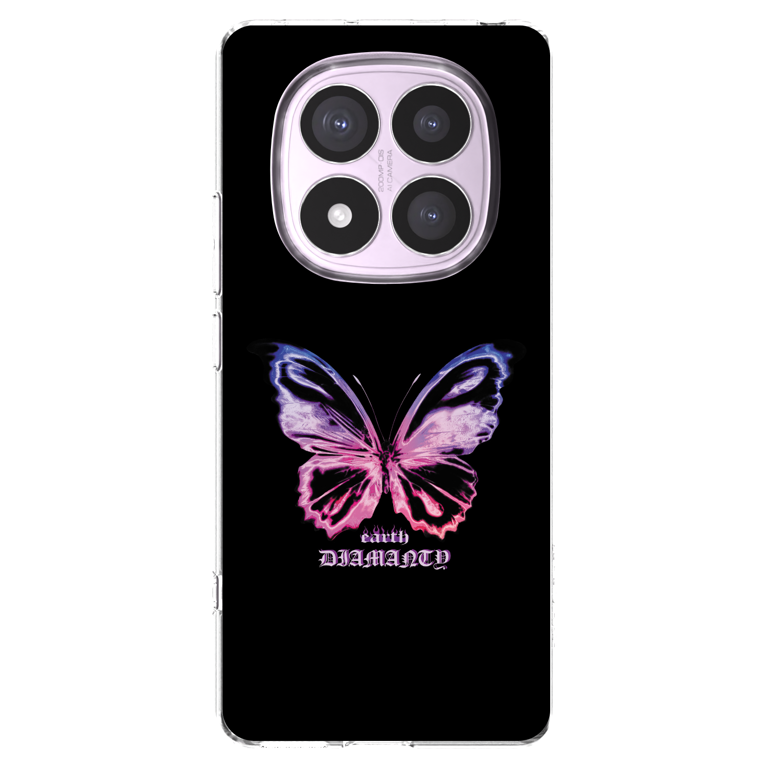 Picasee Xiaomi Redmi Note 14 Pro 5G Hülle - Transparentes Silikon - Diamanty Purple
