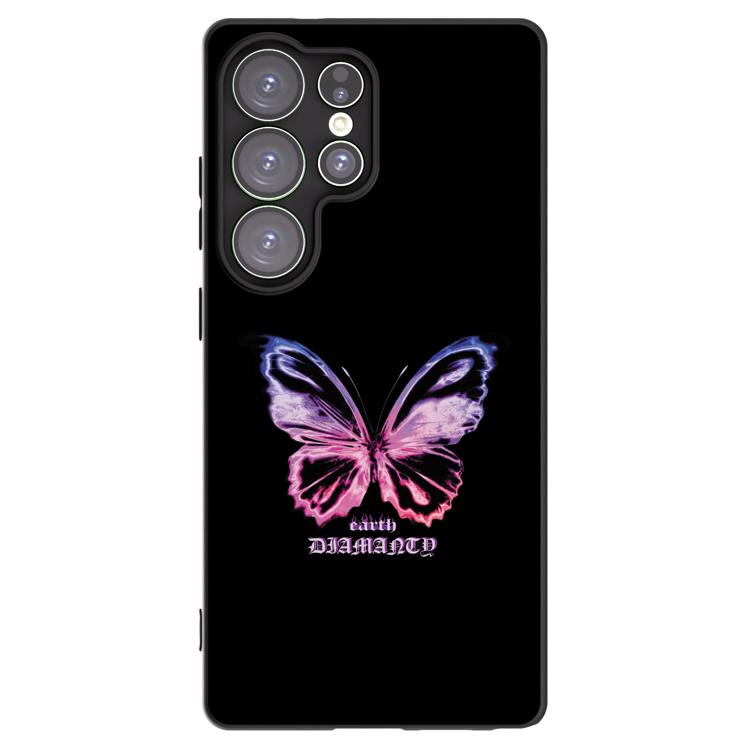 Picasee Samsung Galaxy S25 Ultra 5G Hülle - Schwarzes Silikon - Diamanty Purple