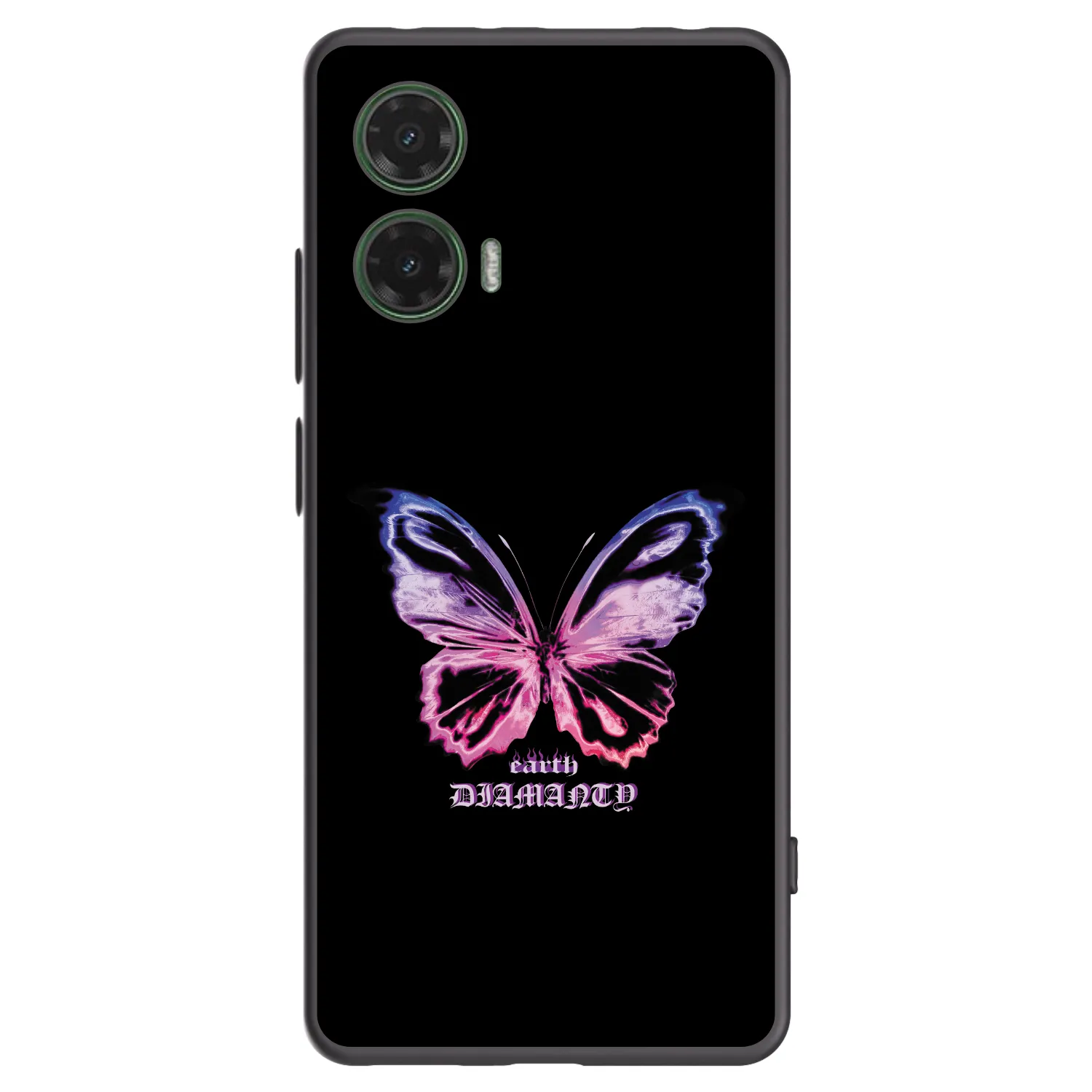 Picasee Motorola Moto G35 5G Hülle - Schwarzes Silikon - Diamanty Purple