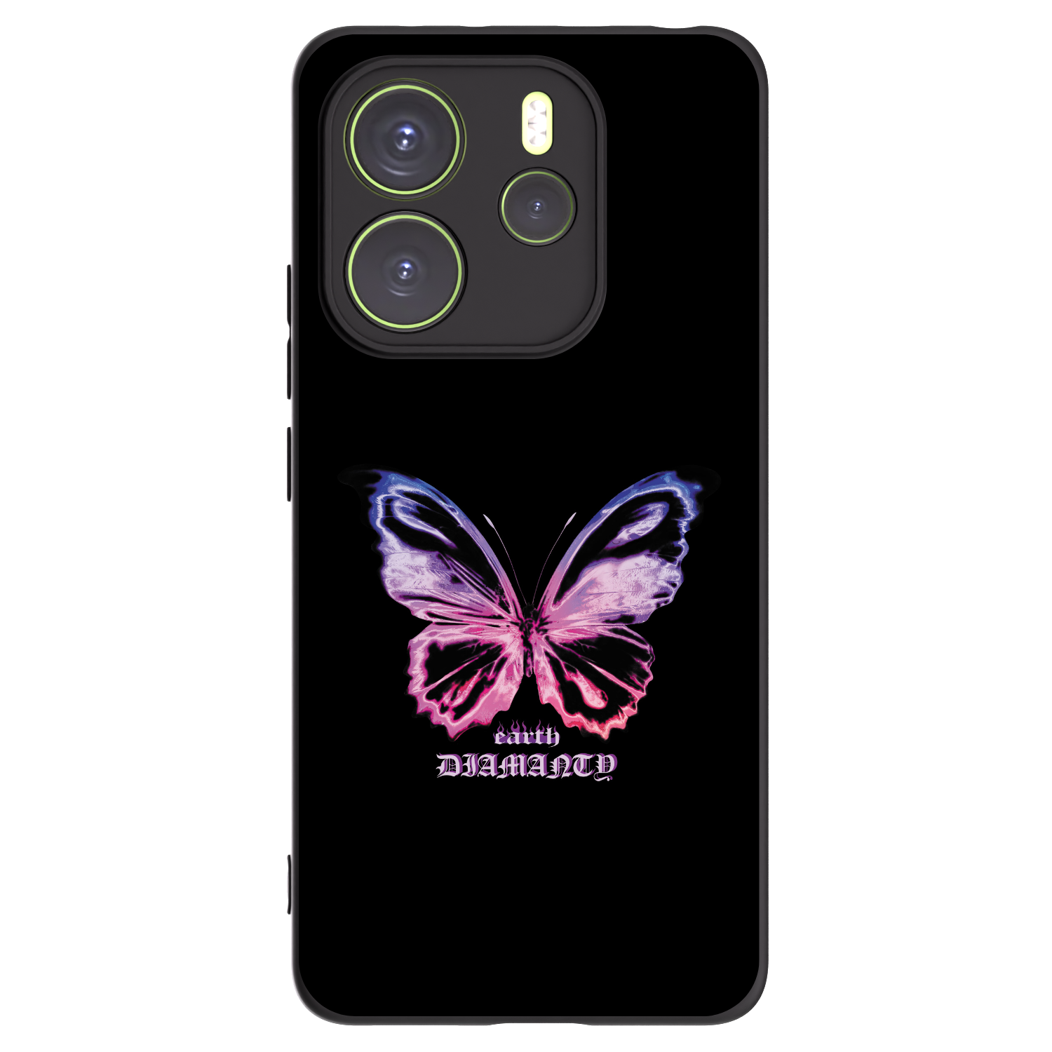 Picasee Xiaomi Redmi Note 14 4G Hülle - Schwarzes Silikon - Diamanty Purple