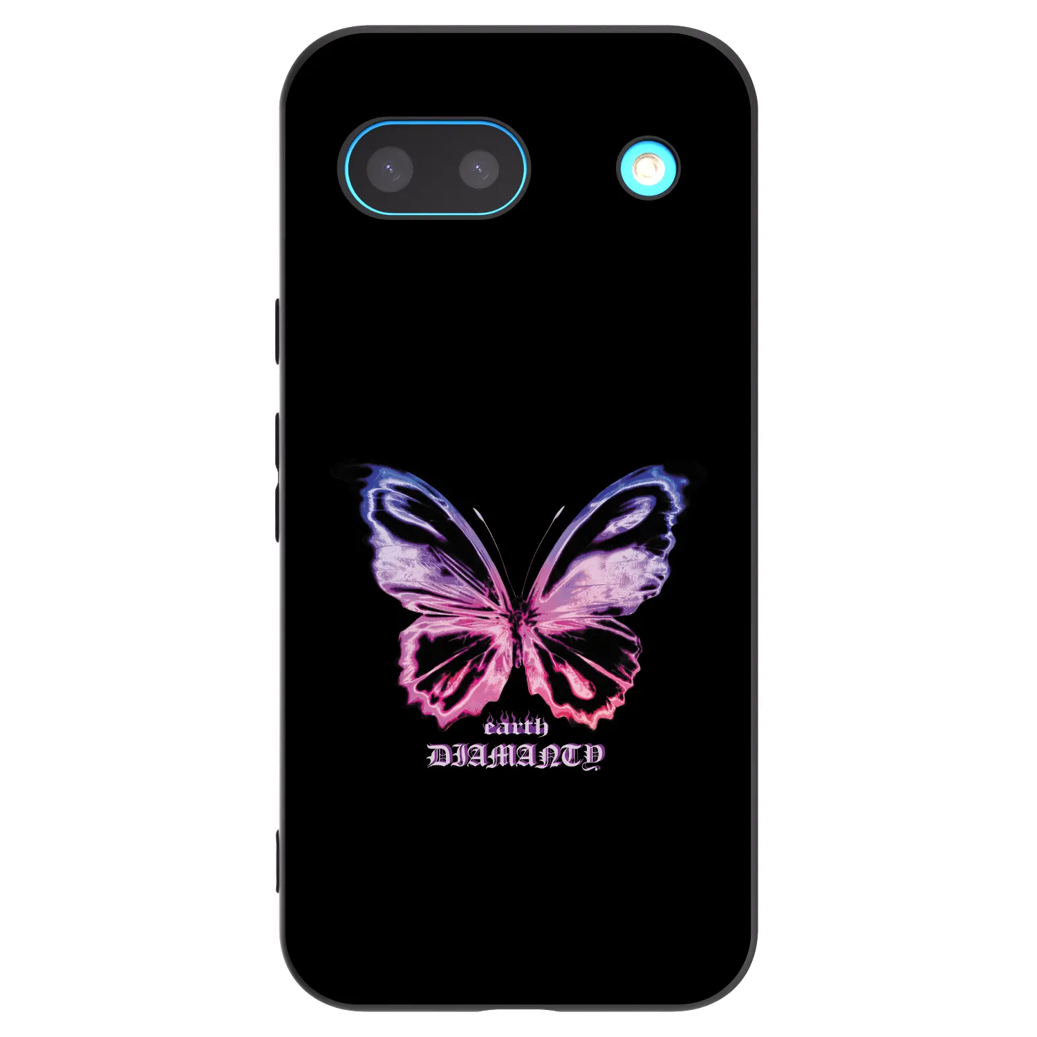 Picasee Google Pixel 8a Hülle - Schwarzes Silikon - Diamanty Purple