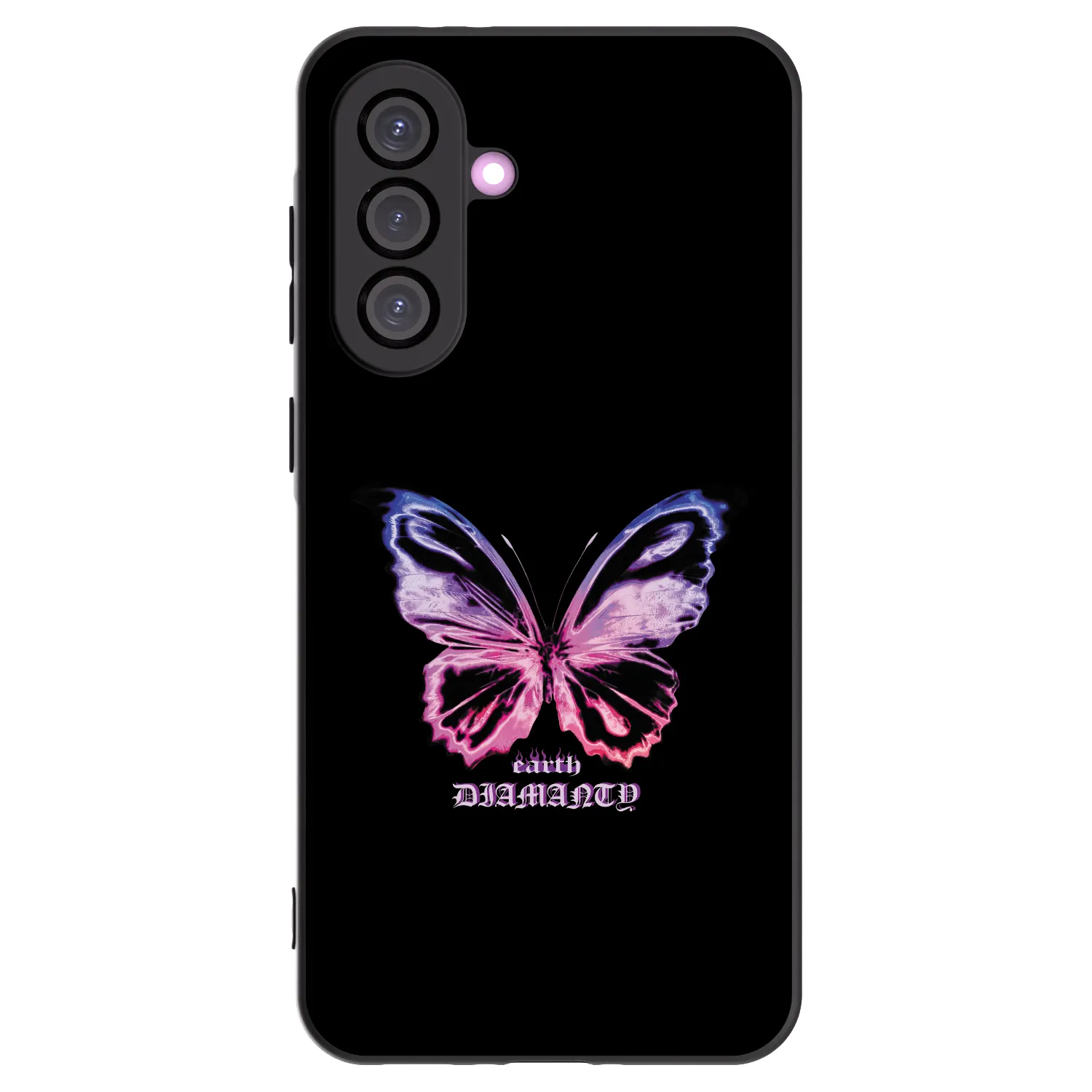 Picasee Samsung Galaxy A56 5G A566B Hülle - Schwarzes Silikon - Diamanty Purple