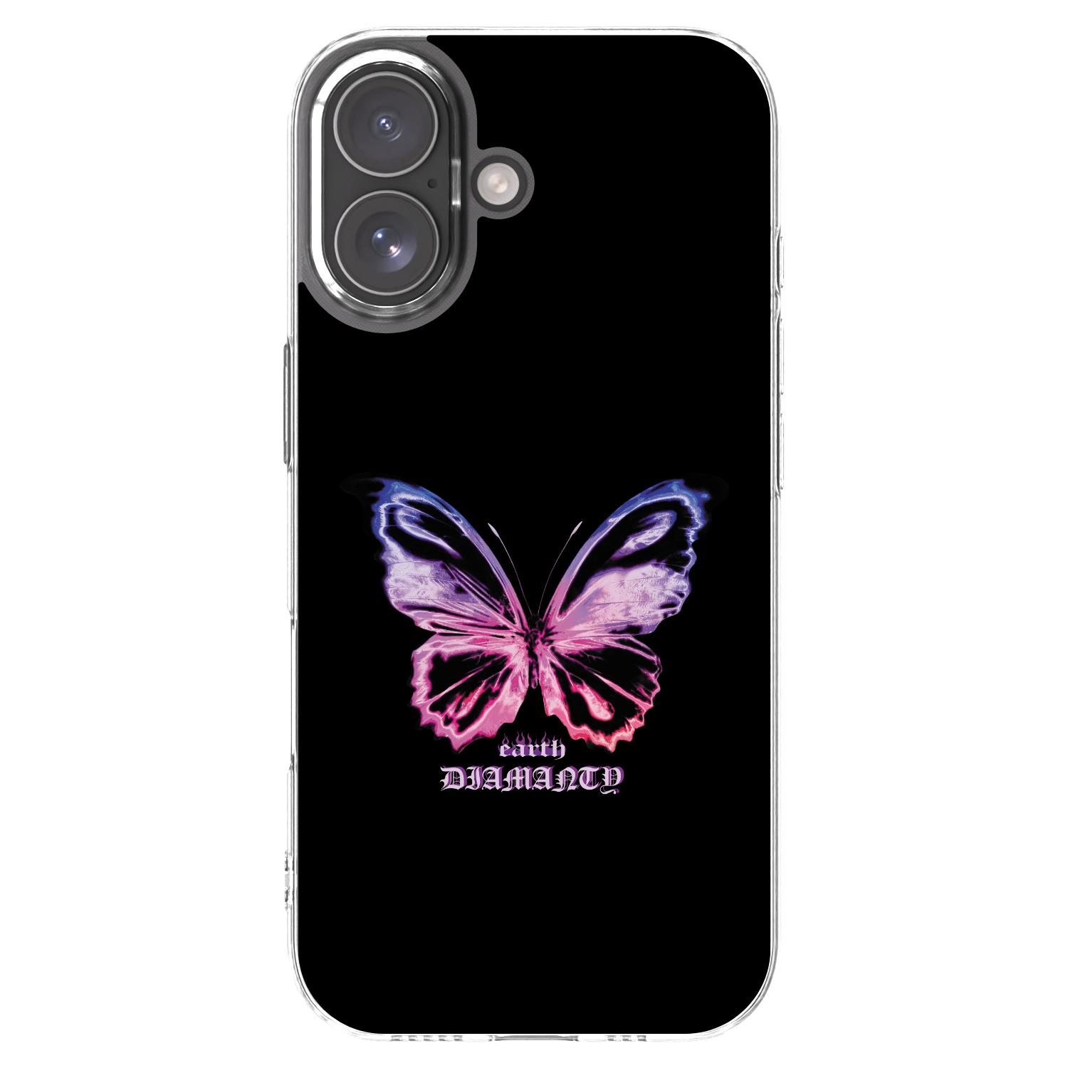 Picasee Apple iPhone 17 Hülle - Transparentes Silikon - Diamanty Purple