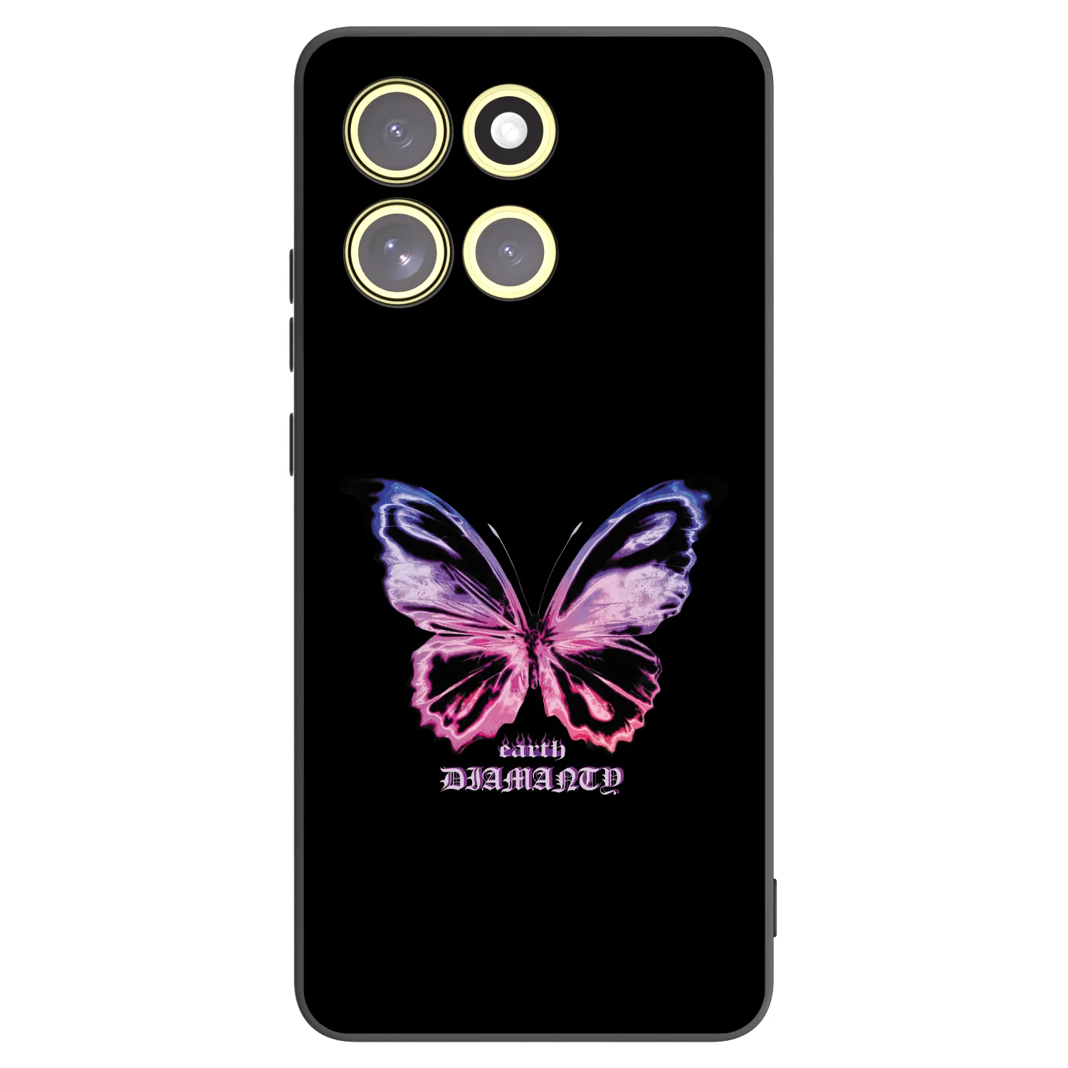 Picasee Motorola Moto G86 5G Hülle - Schwarzes Silikon - Diamanty Purple