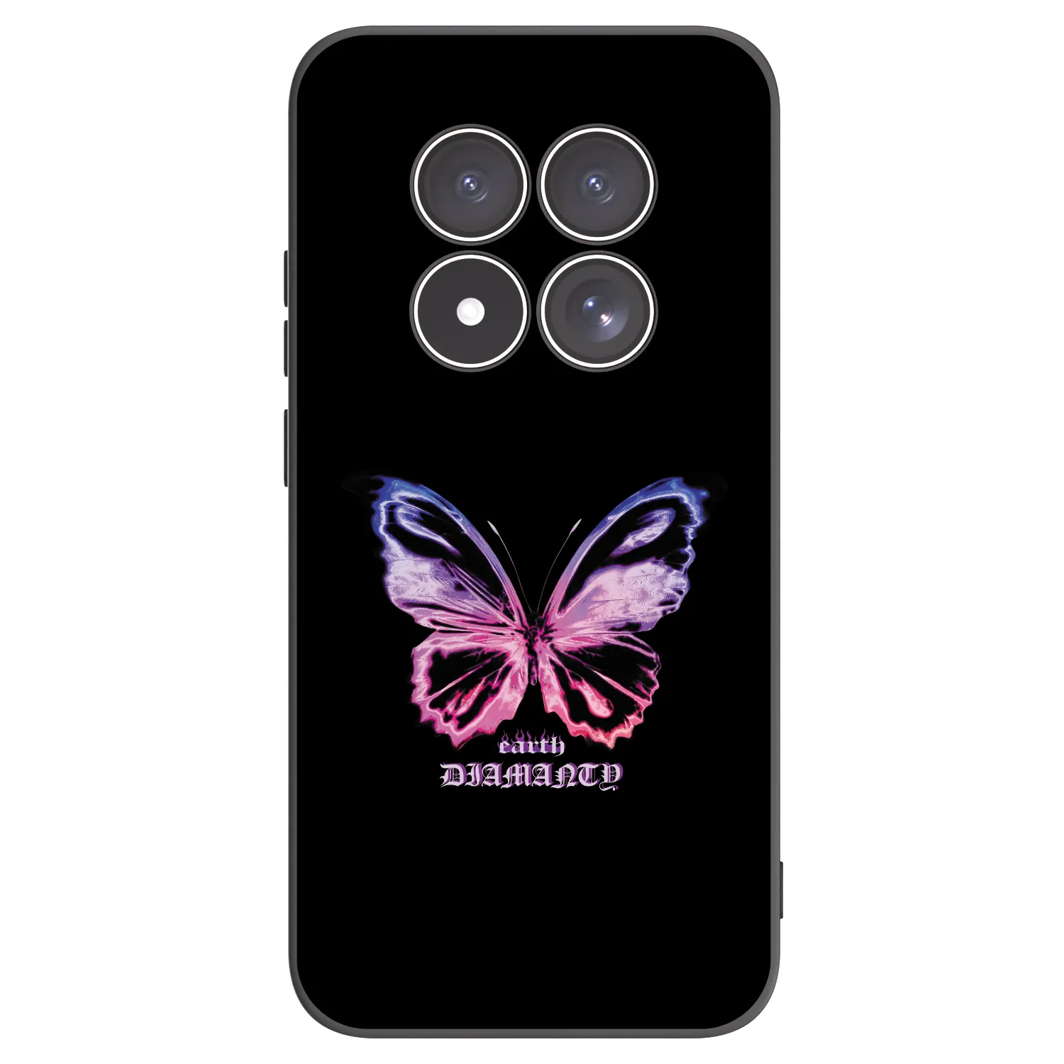 Picasee Xiaomi Redmi Note 15 Pro 4G Hülle - Schwarzes Silikon - Diamanty Purple