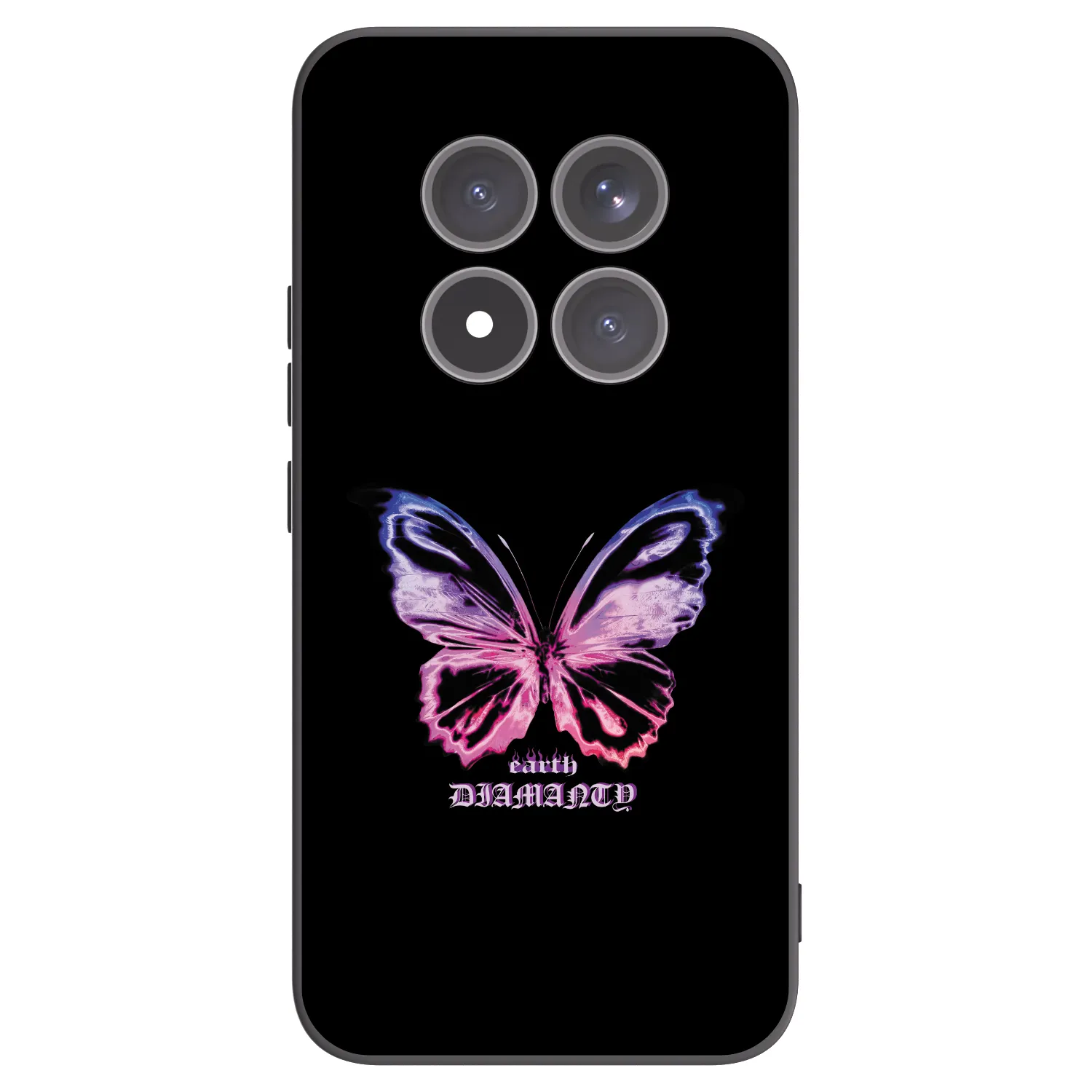 Picasee Xiaomi Redmi Note 15 Pro+ Hülle - Schwarzes Silikon - Diamanty Purple