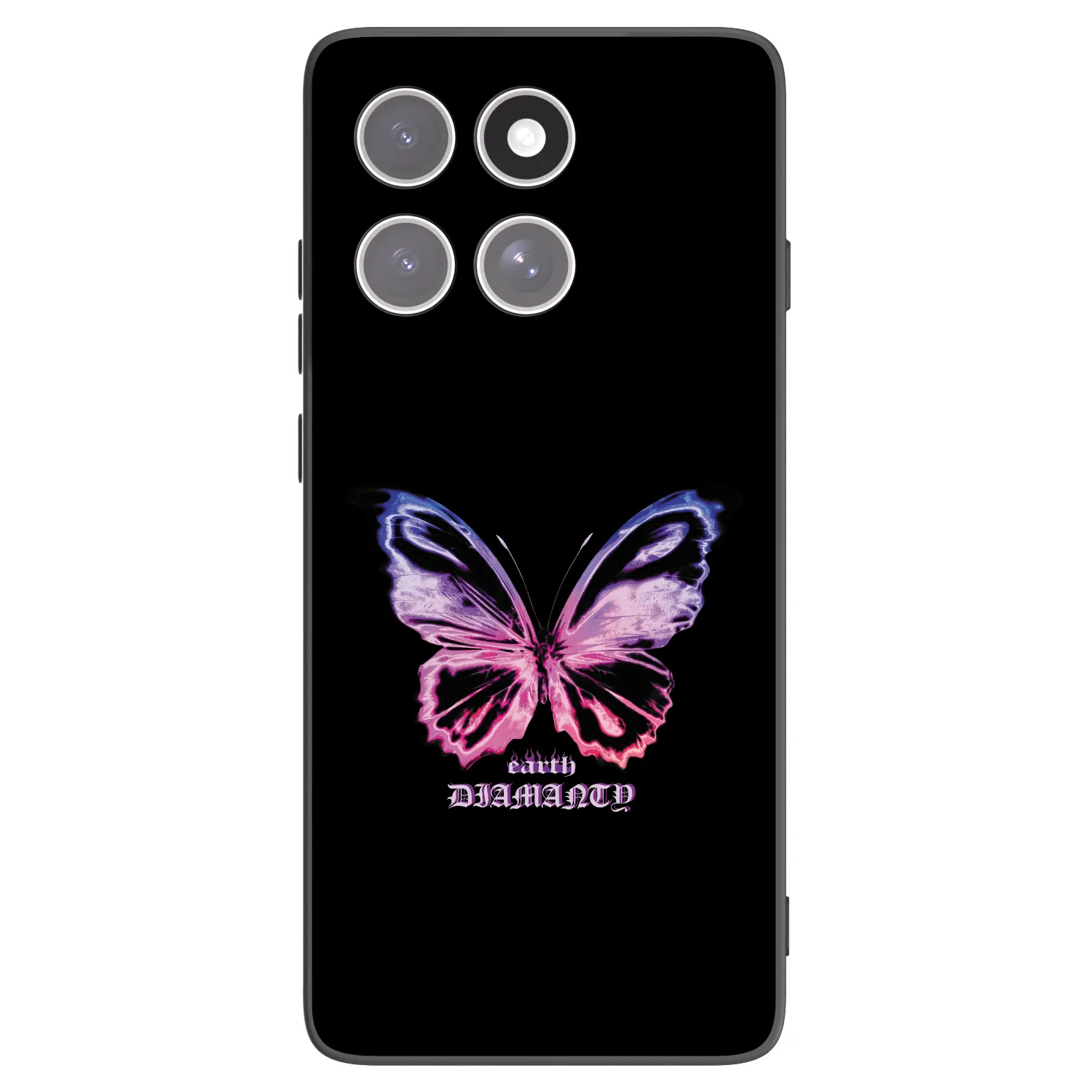 Picasee Motorola Edge 60 Fusion Hülle - Schwarzes Silikon - Diamanty Purple