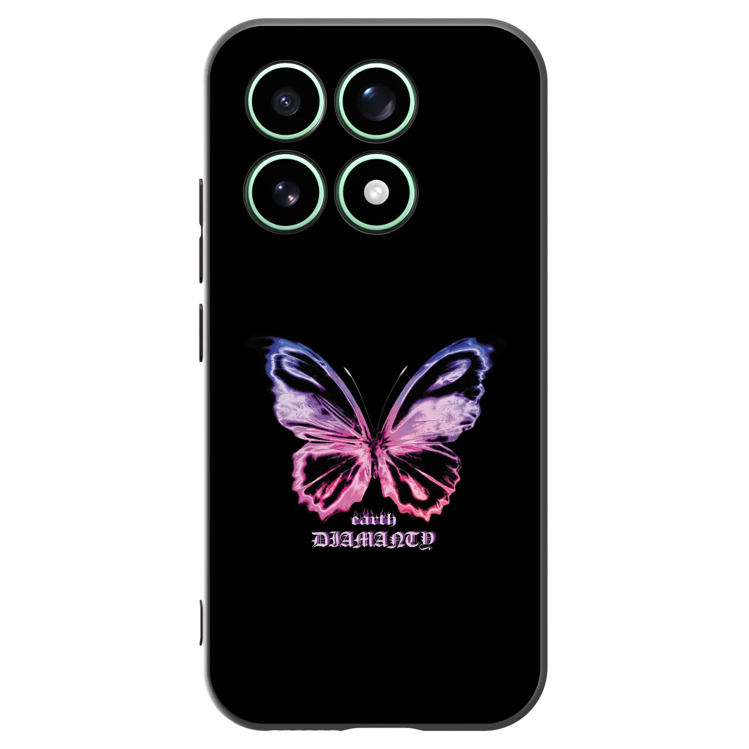 Picasee Xiaomi 17 Hülle - Schwarzes Silikon - Diamanty Purple