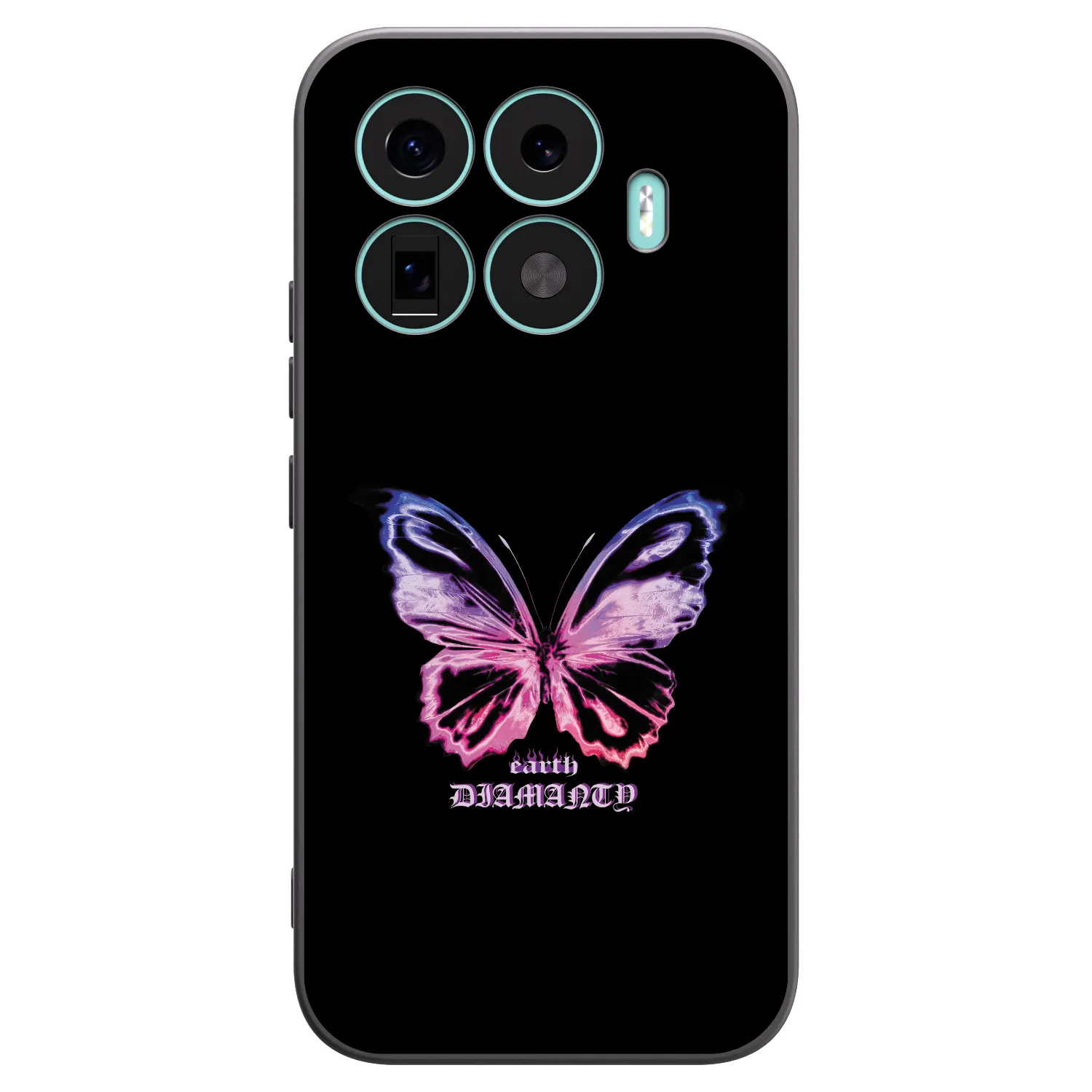 Picasee Xiaomi 17T Hülle - Schwarzes Silikon - Diamanty Purple
