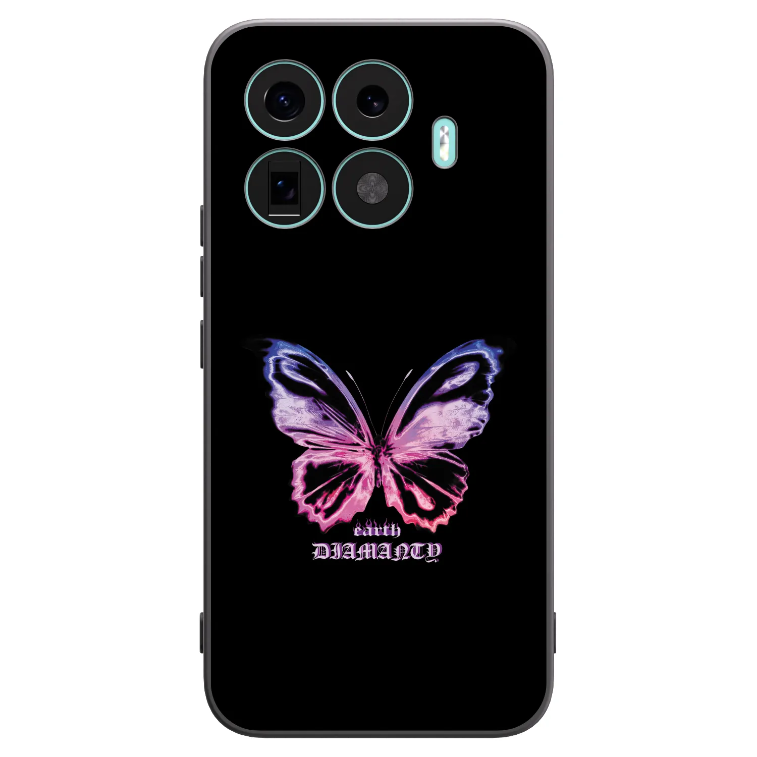 Picasee Xiaomi 17T Pro Hülle - Schwarzes Silikon - Diamanty Purple