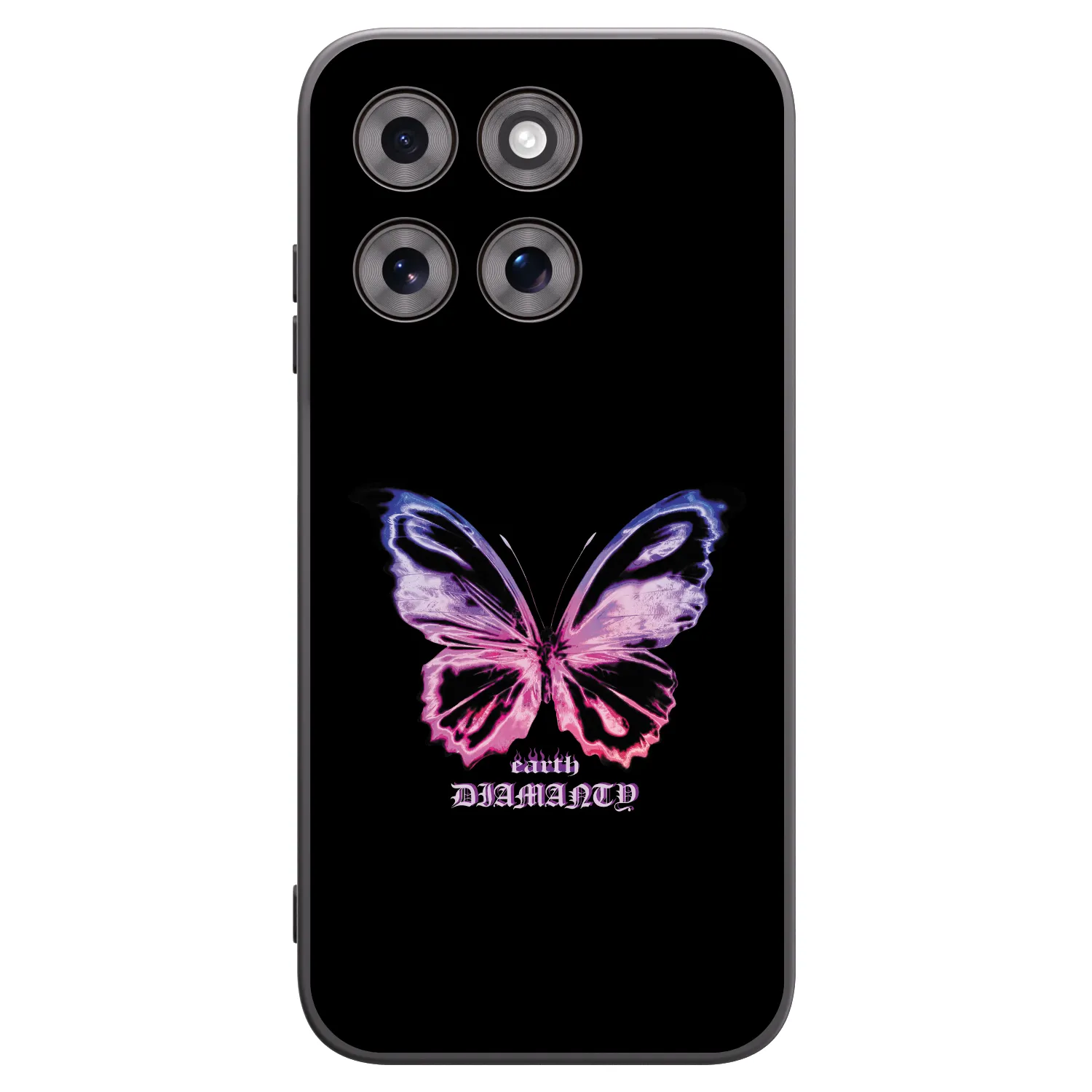Picasee Motorola Moto G77 Hülle - Schwarzes Silikon - Diamanty Purple