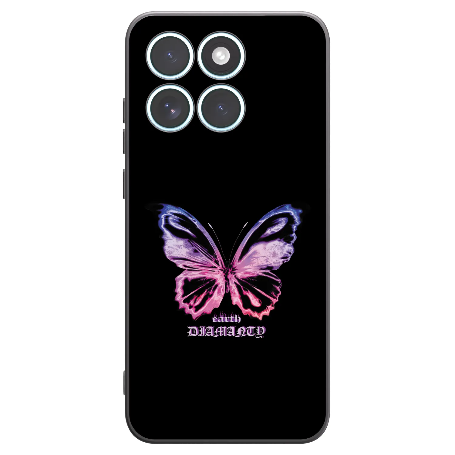 Picasee Motorola Edge 70 Fusion Hülle - Schwarzes Silikon - Diamanty Purple