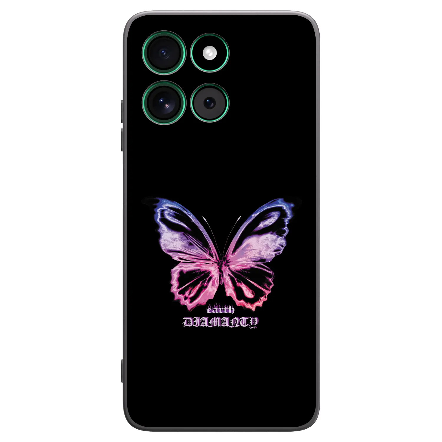 Picasee Motorola Moto G57 Power Hülle - Schwarzes Silikon - Diamanty Purple