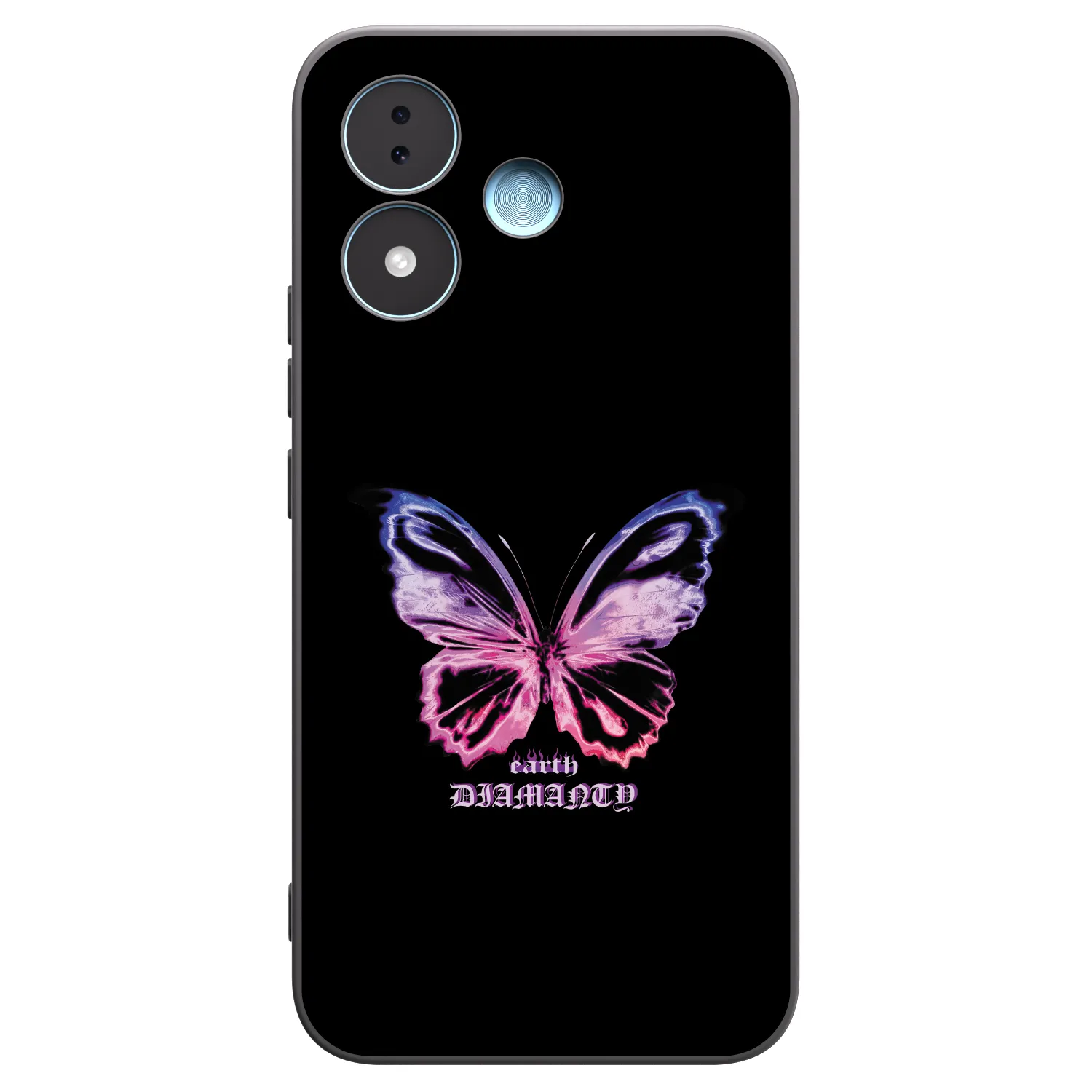 Picasee Xiaomi Redmi Note 17 5G Hülle - Schwarzes Silikon - Diamanty Purple