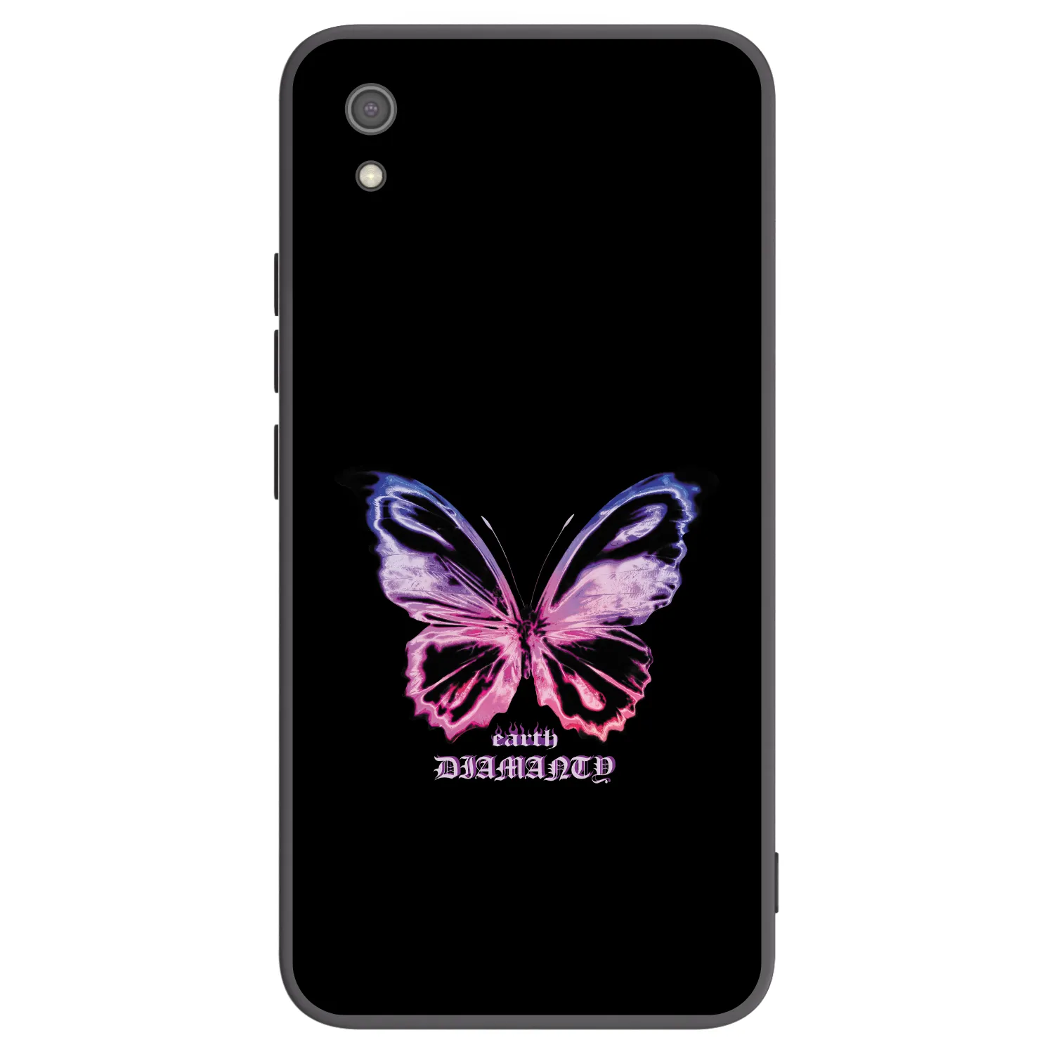 Picasee Xiaomi Redmi 7A Hülle - Schwarzes Silikon - Diamanty Purple
