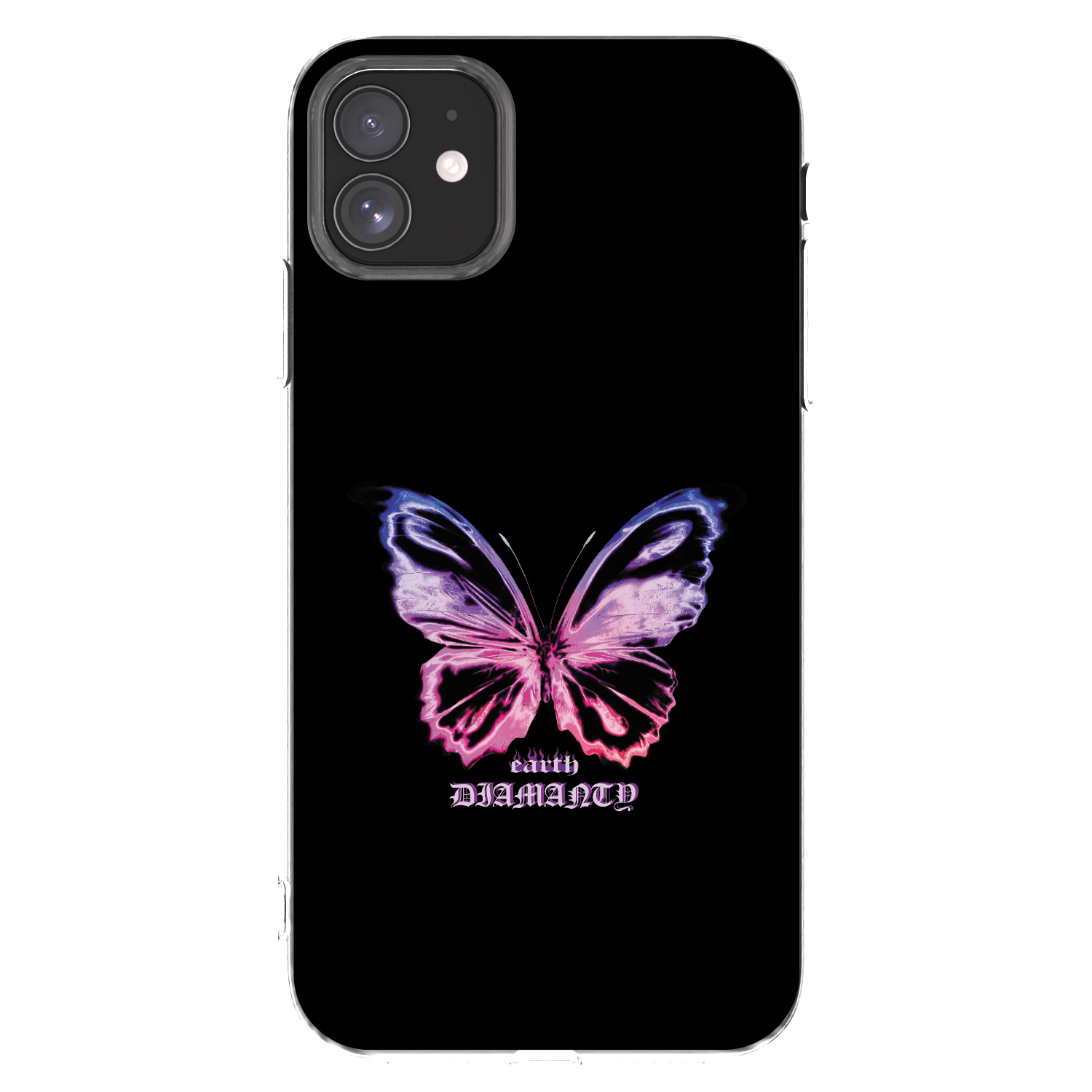 Picasee Apple iPhone 11 Hülle - Transparentes Silikon - Diamanty Purple