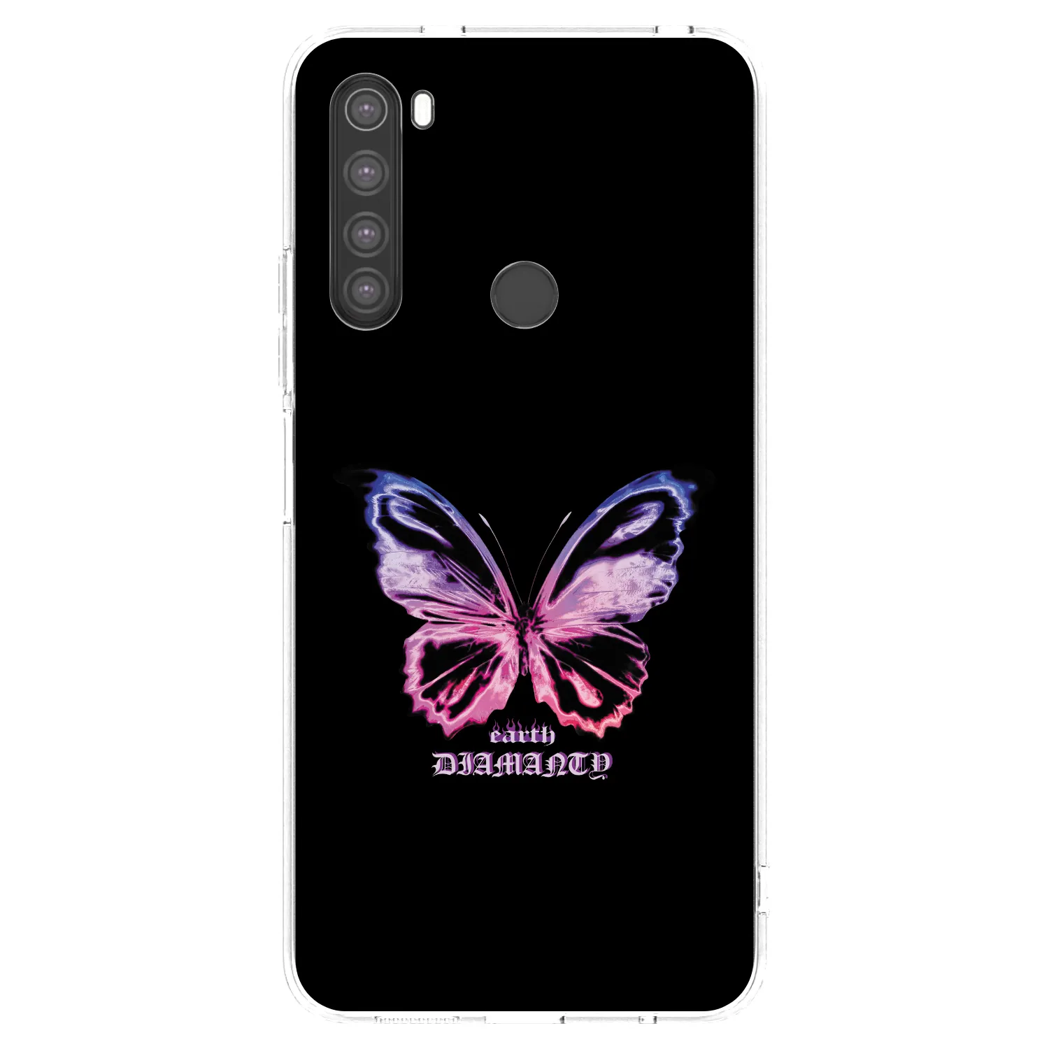 Picasee Xiaomi Redmi Note 8 Hülle - Transparentes Silikon - Diamanty Purple