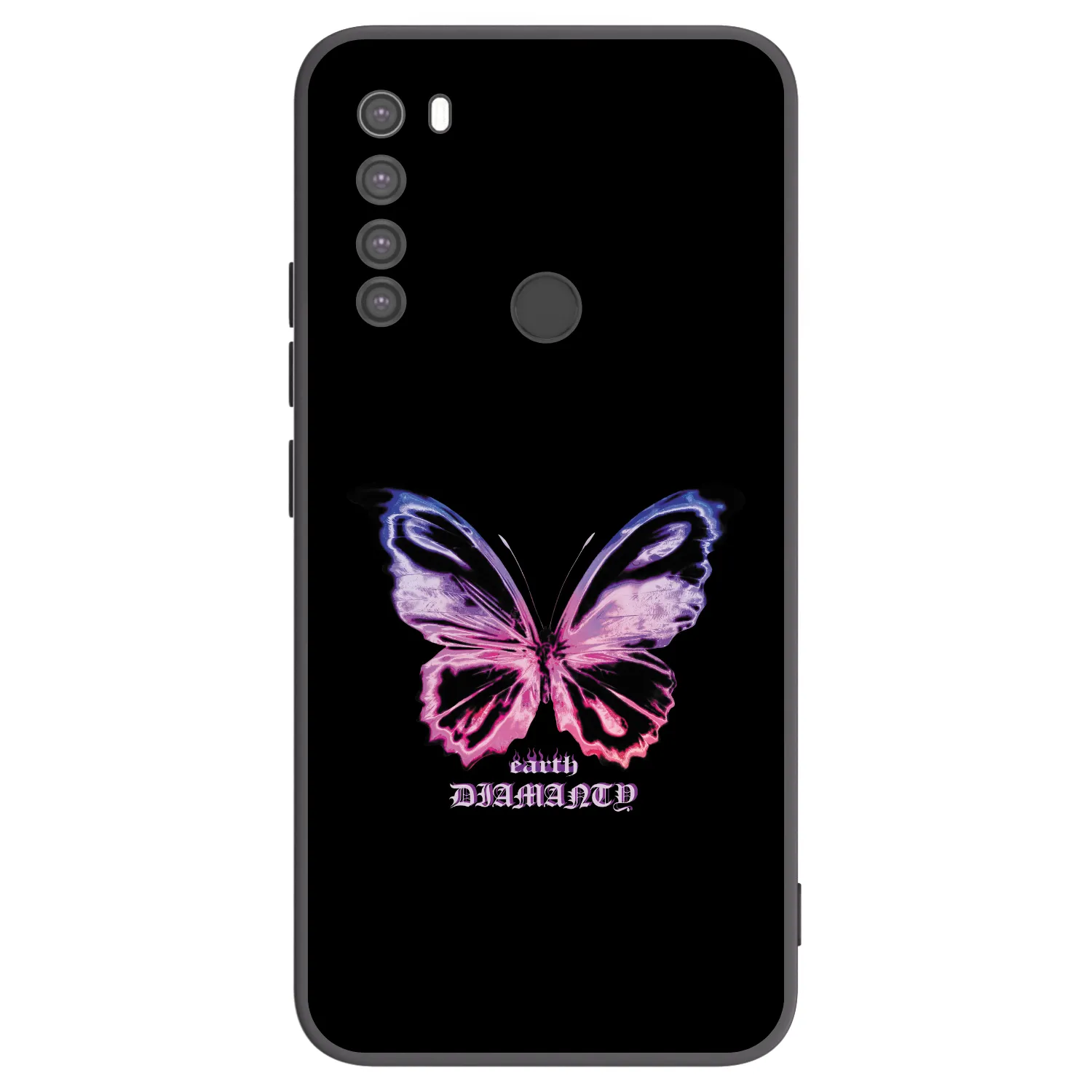 Picasee Xiaomi Redmi Note 8 Hülle - Schwarzes Silikon - Diamanty Purple