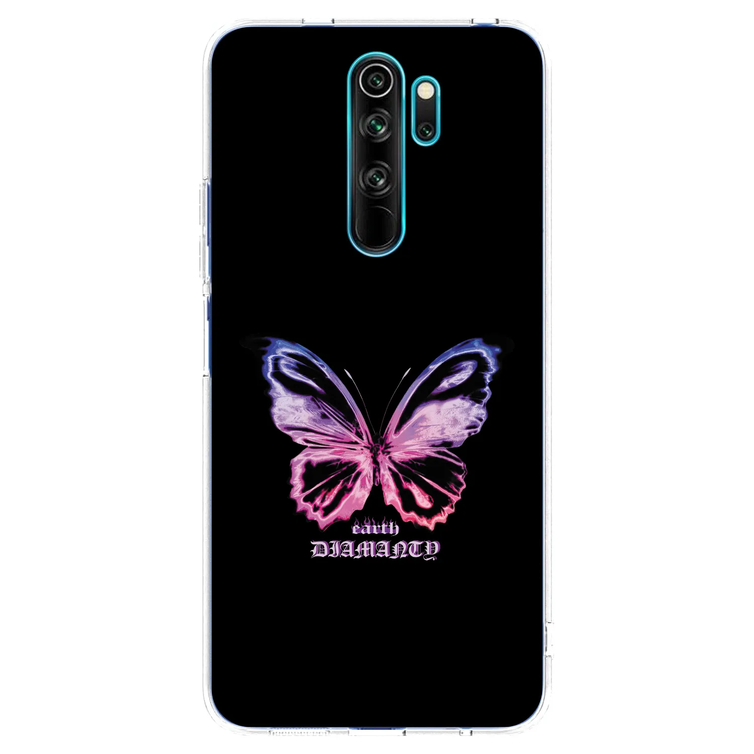 Picasee Xiaomi Redmi Note 8 Pro Hülle - Transparentes Silikon - Diamanty Purple