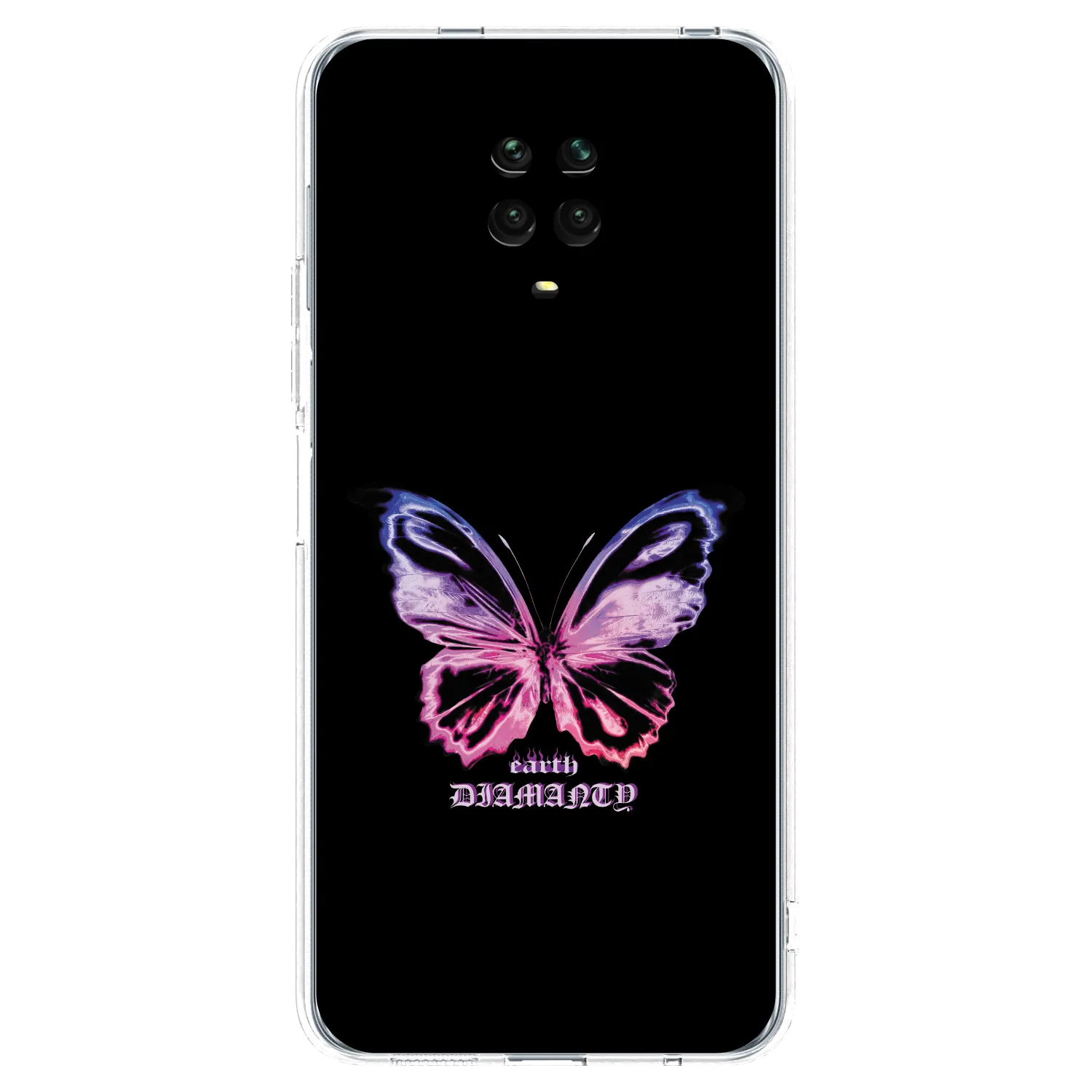 Picasee Xiaomi Redmi Note 9 Pro Hülle - Transparentes Silikon - Diamanty Purple