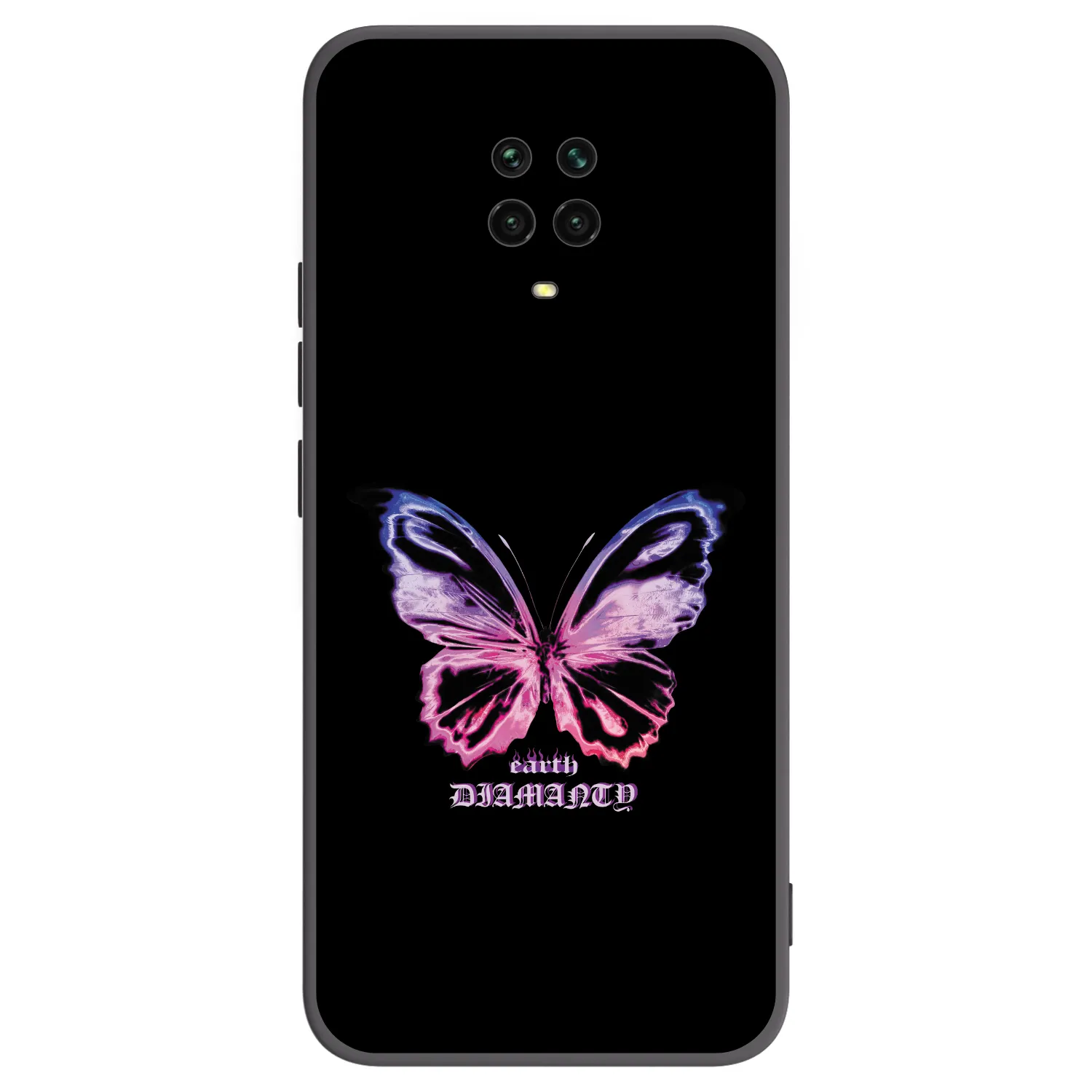 Picasee Xiaomi Redmi Note 9 Pro Hülle - Schwarzes Silikon - Diamanty Purple
