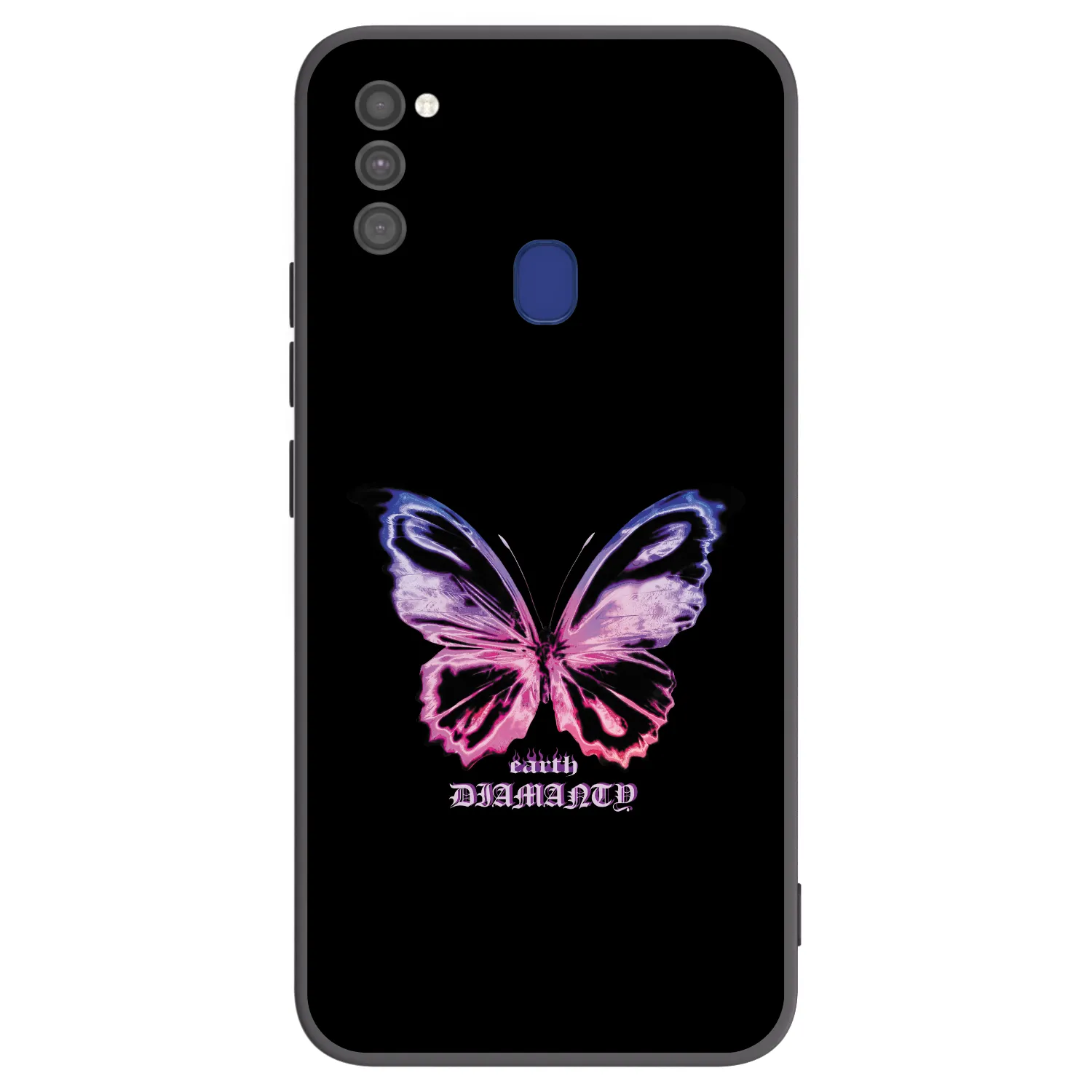 Picasee Samsung Galaxy M21 M215F Hülle - Schwarzes Silikon - Diamanty Purple