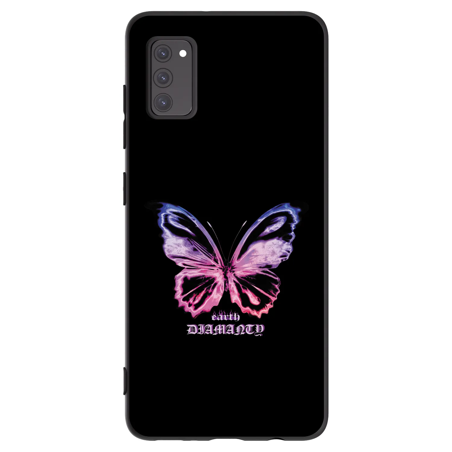 Picasee Samsung Galaxy A41 A415F Hülle - Schwarzes Silikon - Diamanty Purple