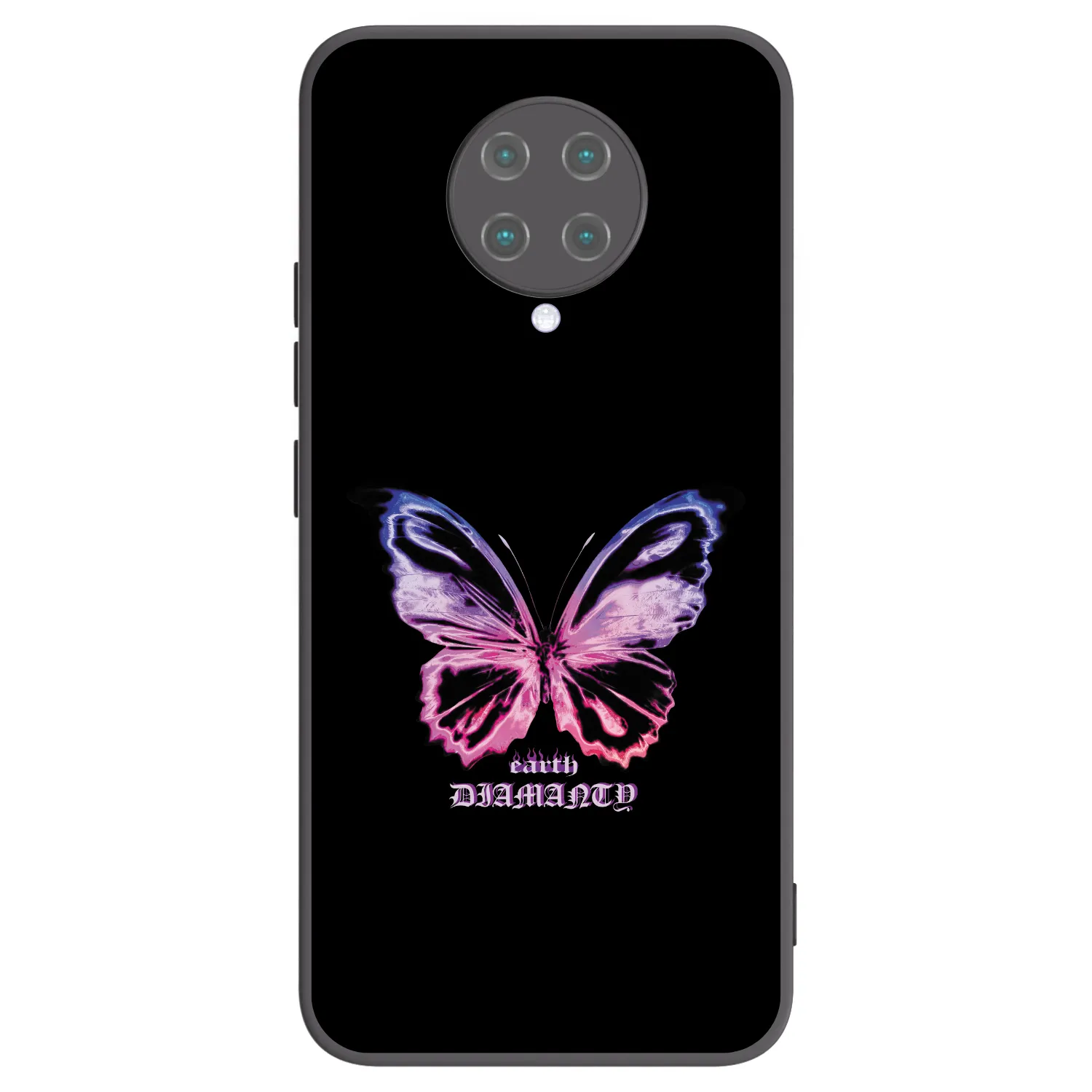 Picasee Xiaomi Poco F2 Pro Hülle - Schwarzes Silikon - Diamanty Purple