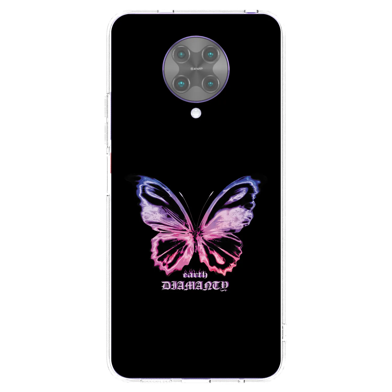 Picasee Xiaomi Poco F2 Pro Hülle - Transparentes Silikon - Diamanty Purple