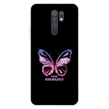 Picasee Xiaomi Redmi 9 Hülle - Transparentes Silikon - Diamanty Purple