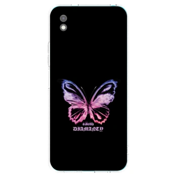 Picasee Xiaomi Redmi 9A Hülle - Schwarzes Silikon - Diamanty Purple