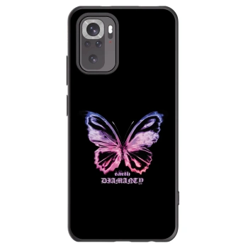 Picasee Xiaomi Redmi Note 10 Hülle - Schwarzes Silikon - Diamanty Purple