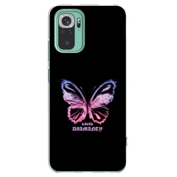 Picasee Xiaomi Redmi Note 10 Pro Hülle - Transparentes Silikon - Diamanty Purple