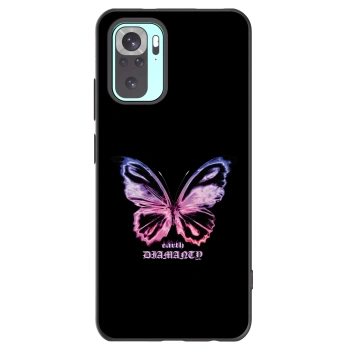 Picasee Xiaomi Redmi Note 10 Pro Hülle - Schwarzes Silikon - Diamanty Purple