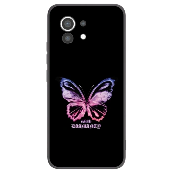 Picasee Xiaomi Mi 11 Hülle - Schwarzes Silikon - Diamanty Purple