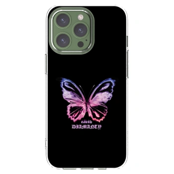 Picasee Apple iPhone 13 Pro Hülle - Transparentes Silikon - Diamanty Purple