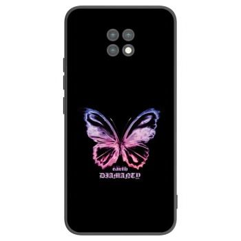 Picasee Xiaomi Redmi Note 9T Hülle - Schwarzes Silikon - Diamanty Purple