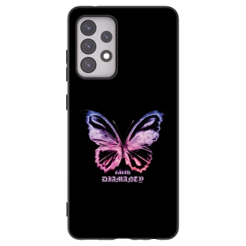 Picasee Samsung Galaxy A52s 5G A528B Hülle - Schwarzes Silikon - Diamanty Purple