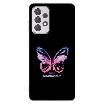 Picasee Samsung Galaxy A52s 5G A528B Hülle - Transparentes Silikon - Diamanty Purple