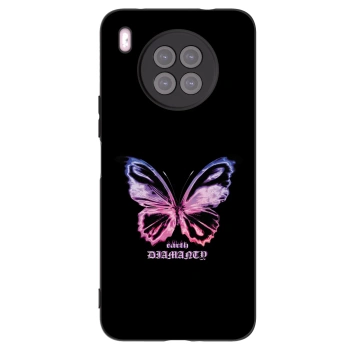 Picasee Huawei Nova 8i Hülle - Schwarzes Silikon - Diamanty Purple