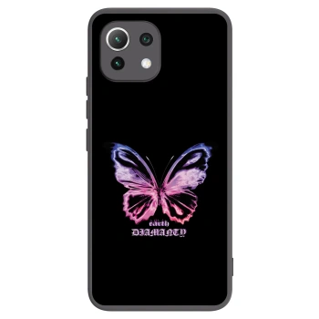 Picasee Xiaomi 11 Lite 5G NE Hülle - Schwarzes Silikon - Diamanty Purple