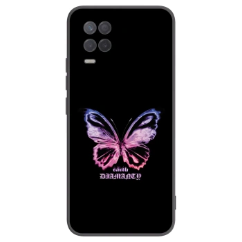 Picasee Realme 8 5G Hülle - Schwarzes Silikon - Diamanty Purple